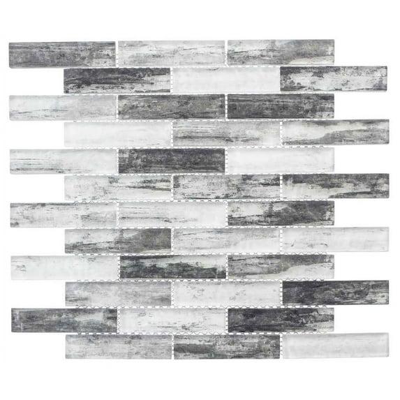 Giovan 1" x 4" Glass Brick Joint Mosaic Shower Walls, Kitchen Backsplash and Floor Tile