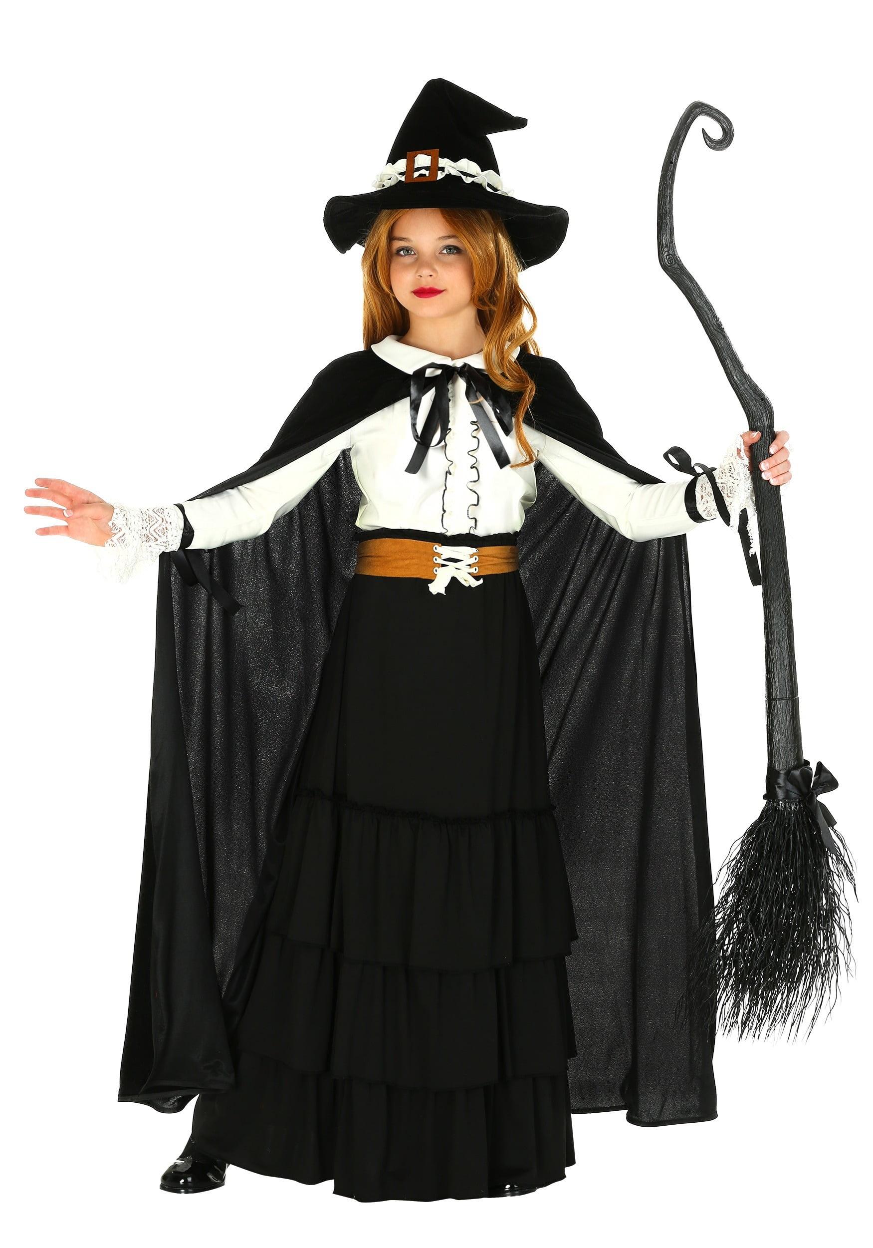 HalloweenCostumes.com X Large Girl Girl's Salem Witch Costume, Black/White