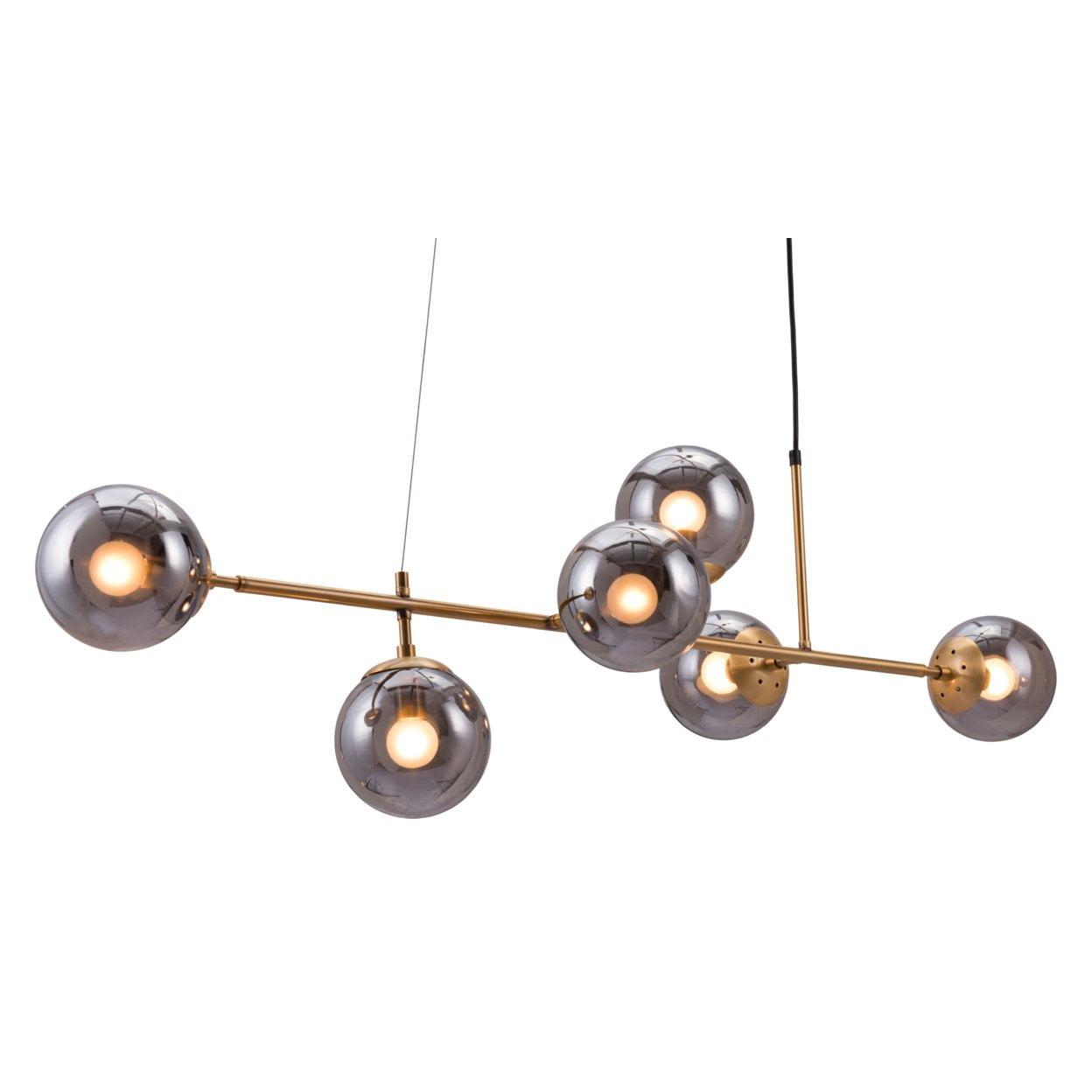 Gisela 48" Gold Glass Modern Ceiling Lamp