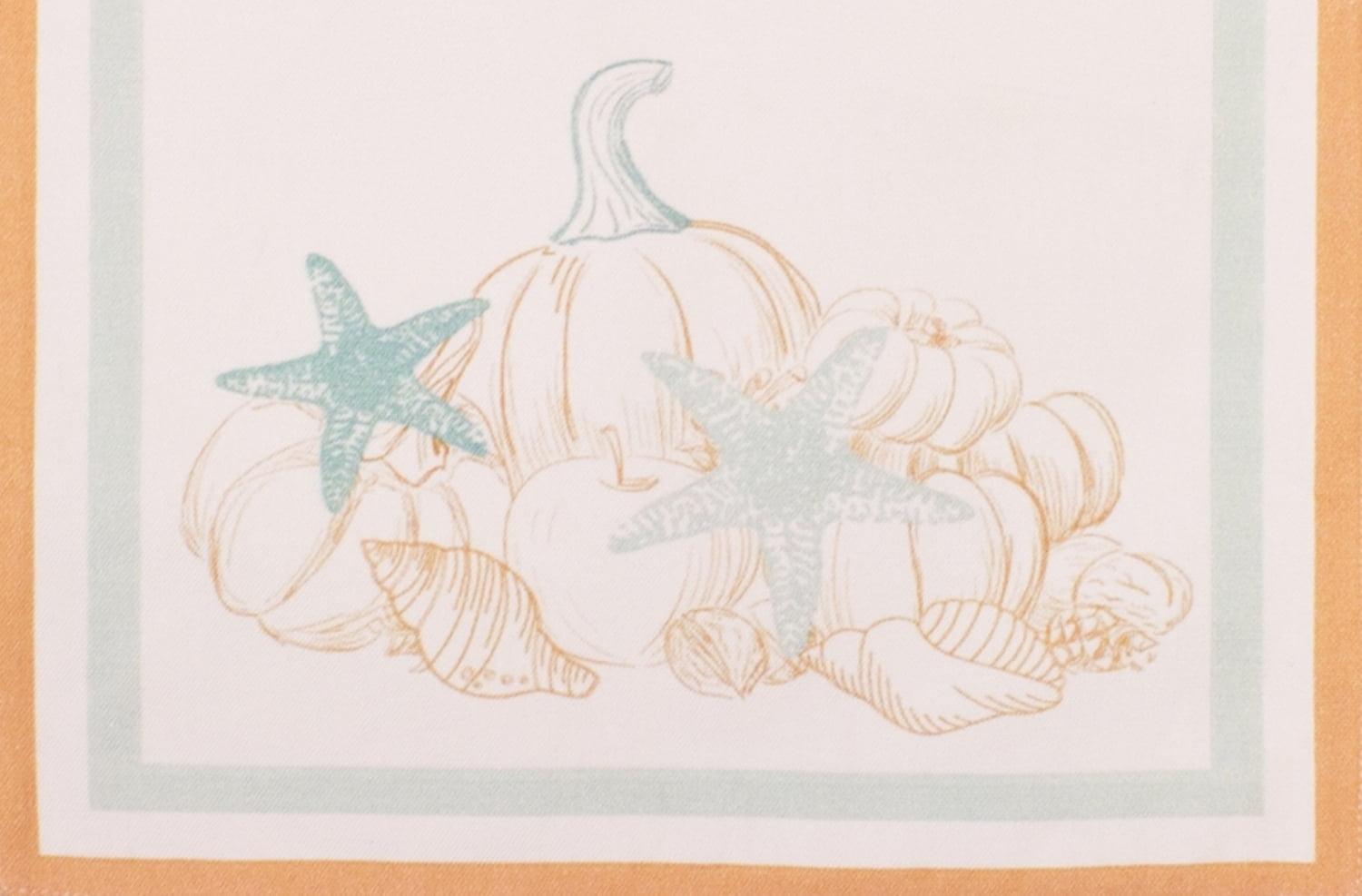 Beachcombers Give Thanks Coastal Thanksgiving Table Runner
