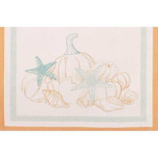Beachcombers Give Thanks Coastal Thanksgiving Table Runner