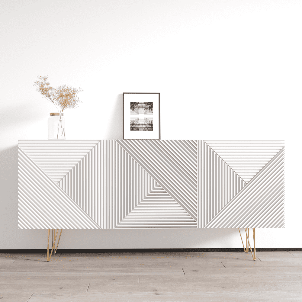 Giza 3D 63" Sideboard - White