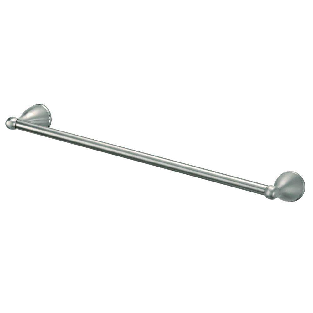 Brushed Nickel 24-Inch Wall Mounted Single Towel Bar