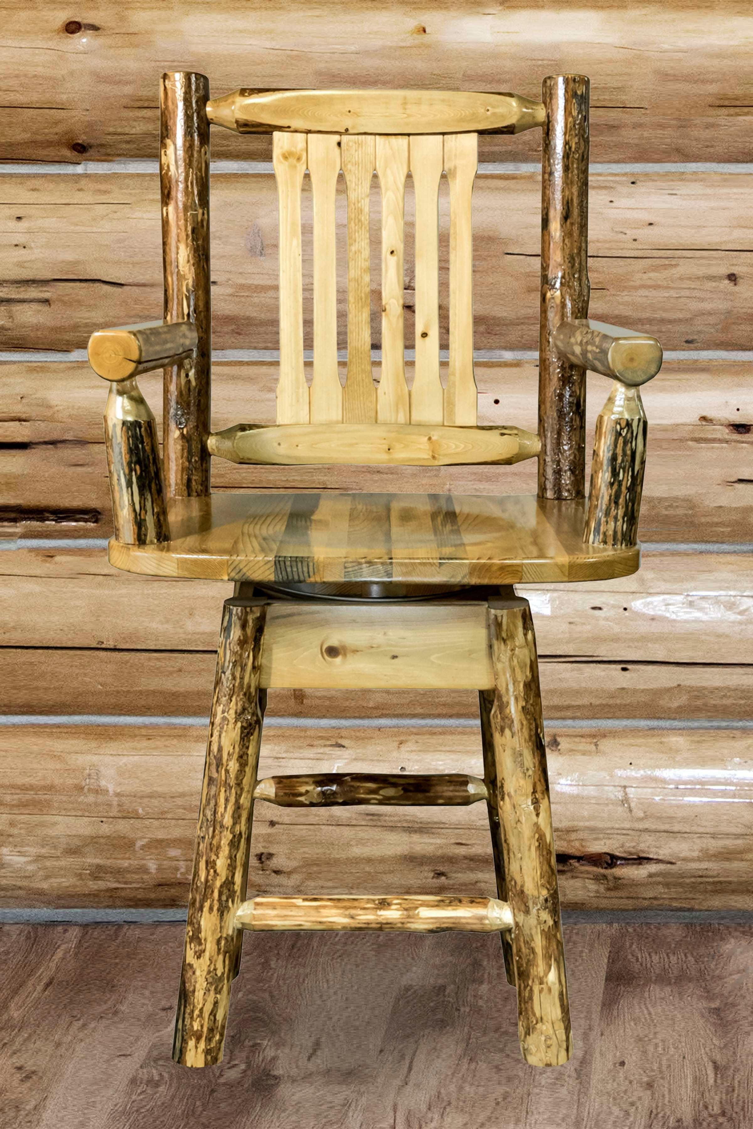 Glacier Country Collection Counter Height Swivel Captain's Barstool