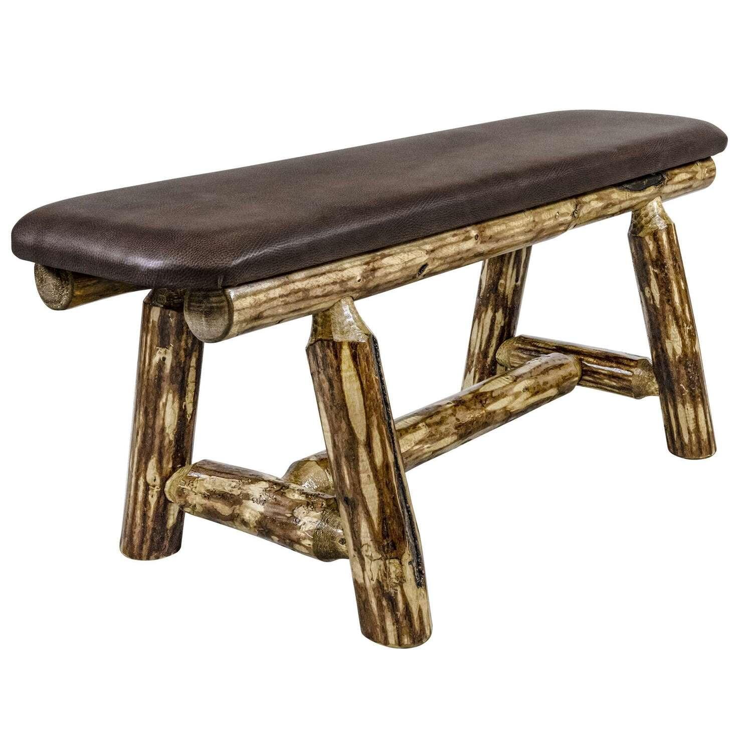 Glacier Country Collection Faux Leather Bench