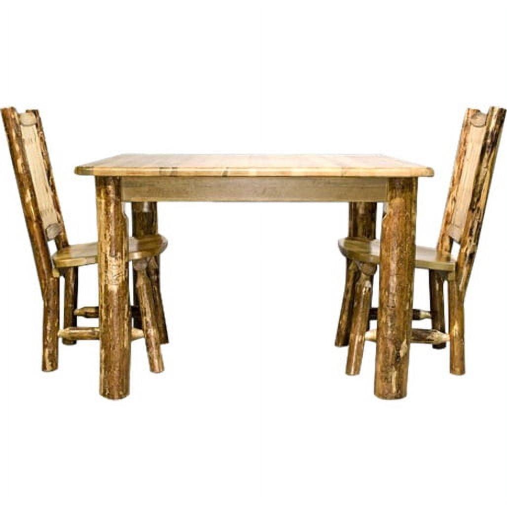 Montana Woodworks Glacier Country Log 4 Post Square Dining Table