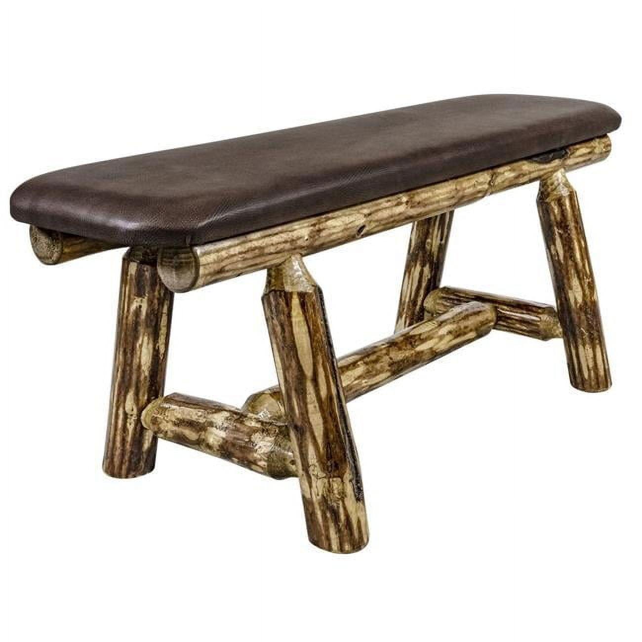 Glacier Country Collection Faux Leather Bench