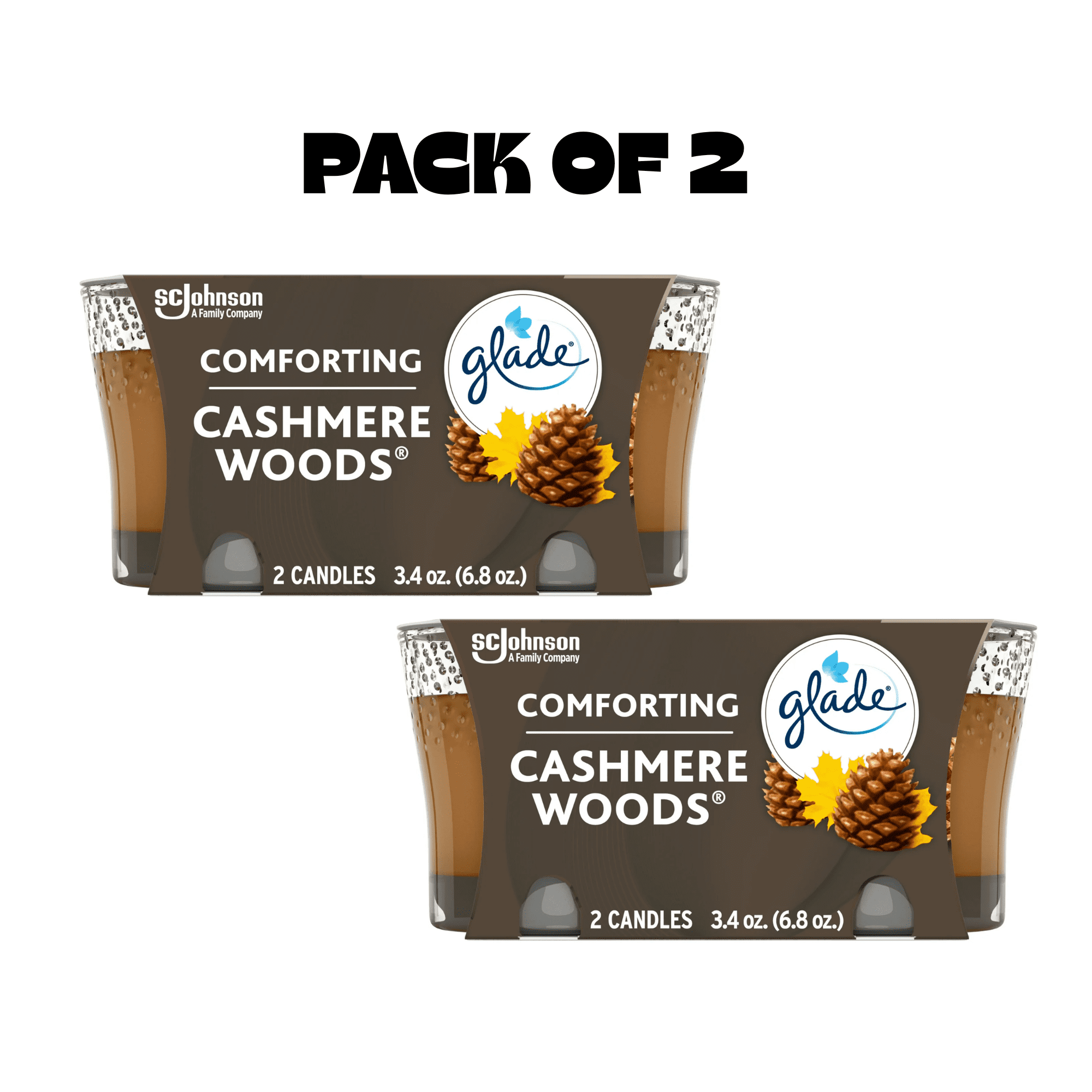 Comforting Cashmere Woods Brown Scented Gel Jar Candle