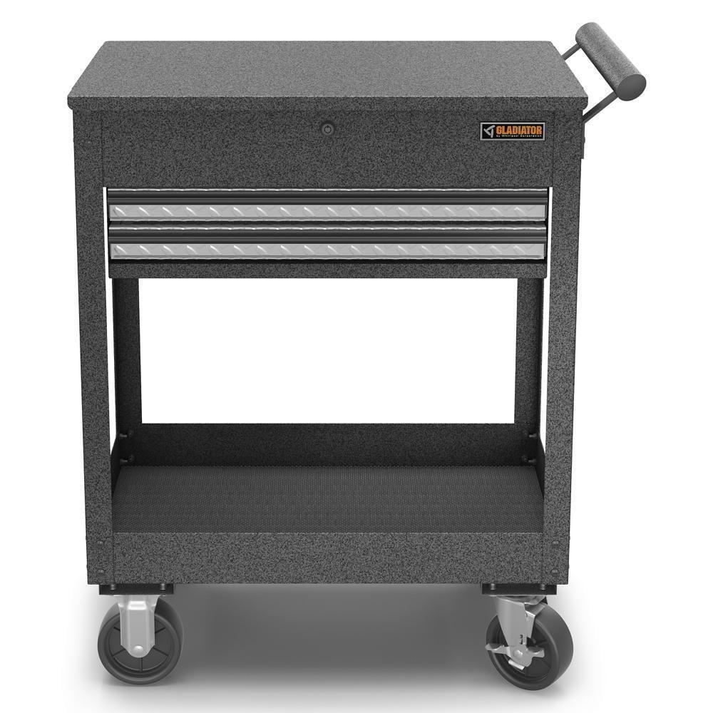 Gladiator Steel 2-Drawer Utility Cart with Granite Finish