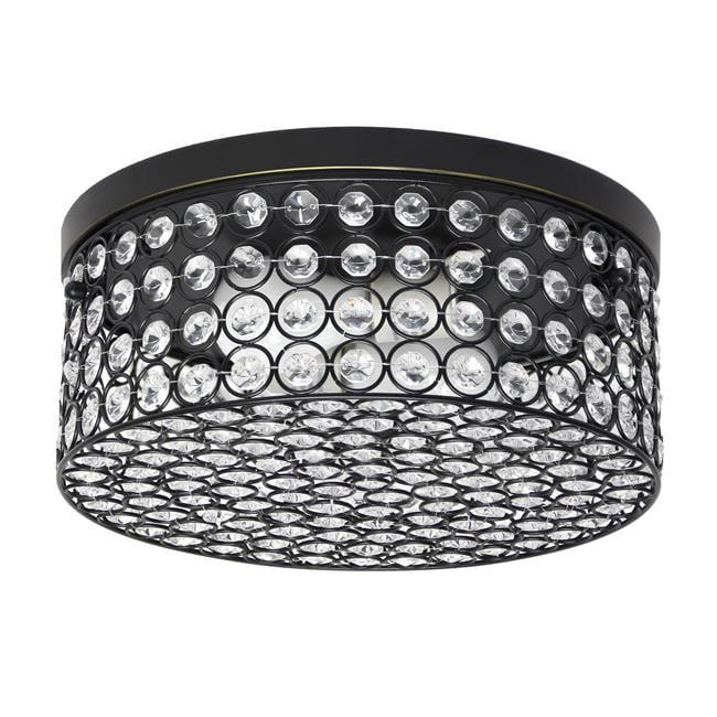 12" 2-Light Glam Round Flush Mount Pendant - Lalia Home