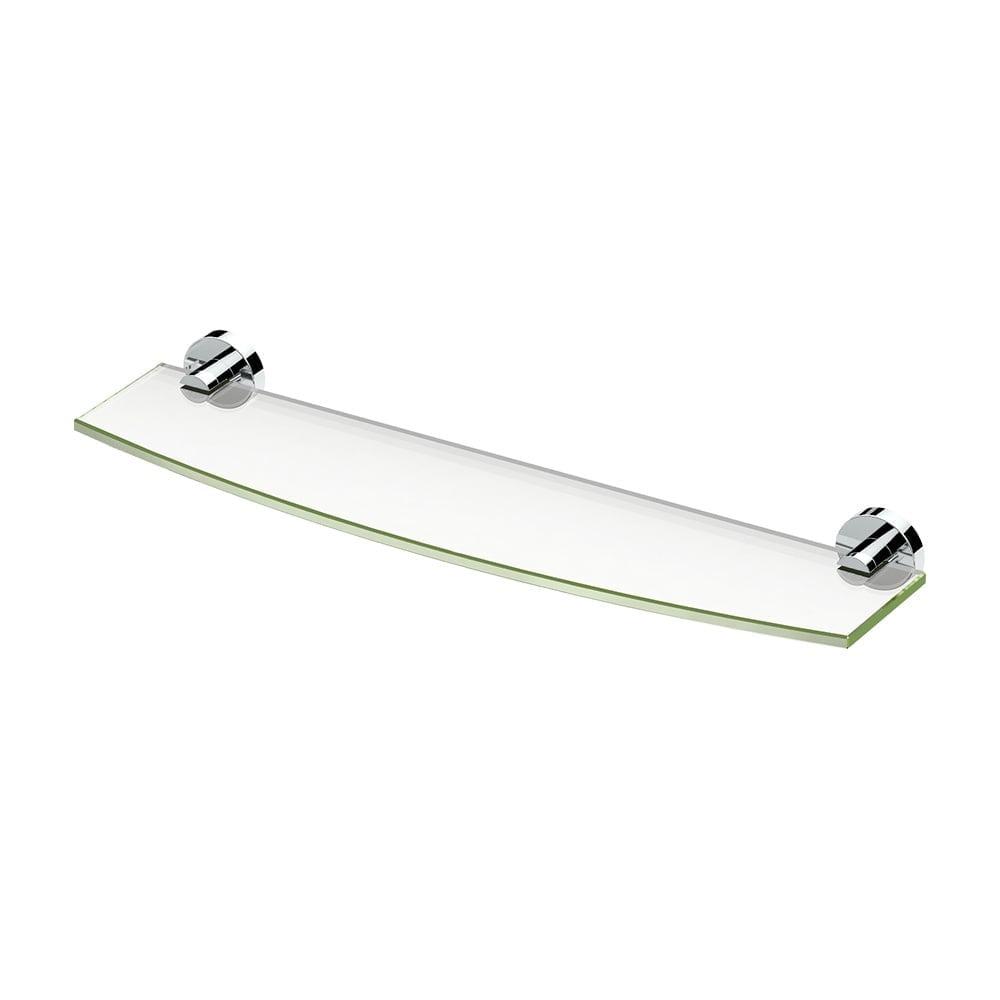 Glam Wall Mounted Tempered Glass Shelf | Bathroom Floating Glass Shelf