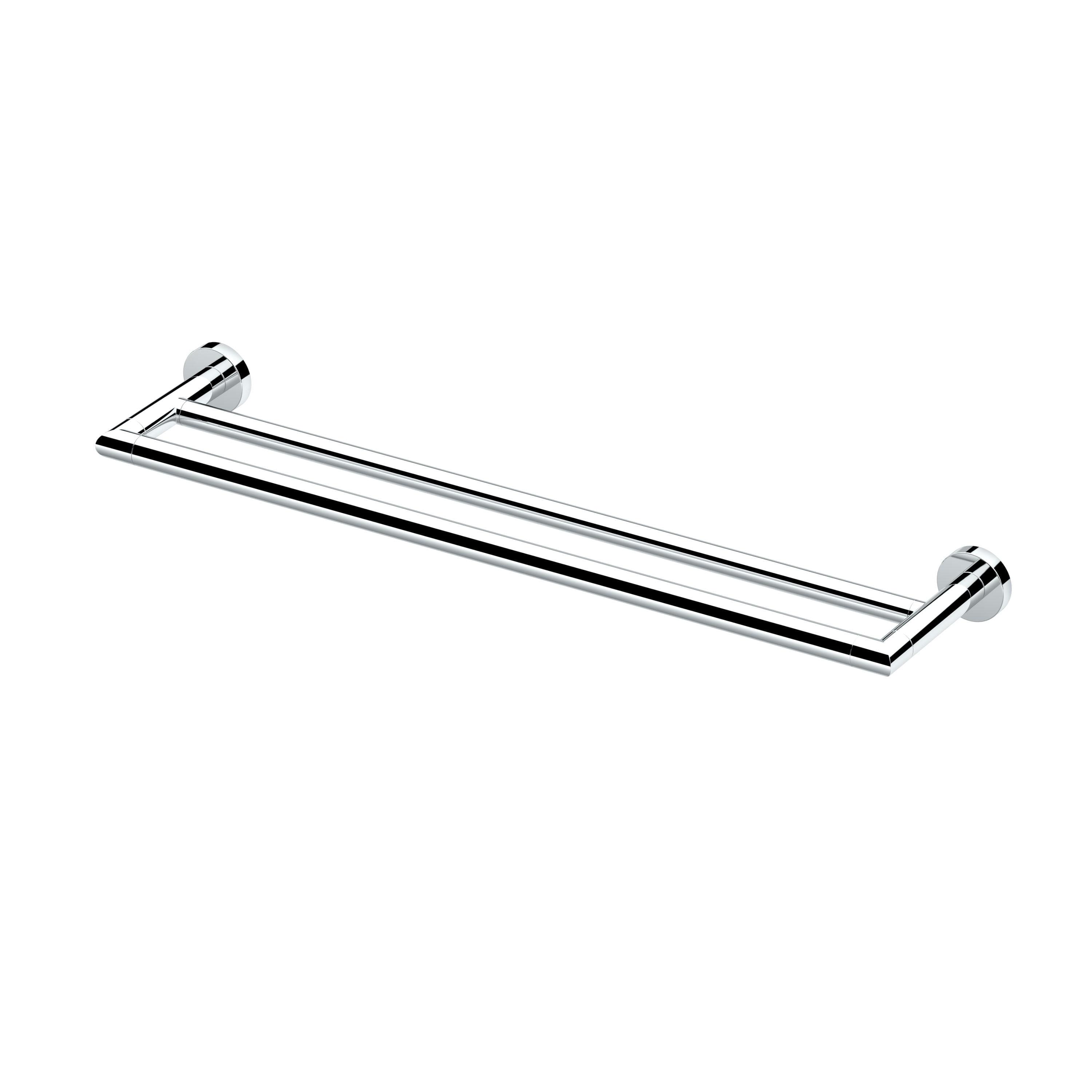 Glam Double 24" Wall Mounted Double Towel Bar | Towel Rack with 2 Bars