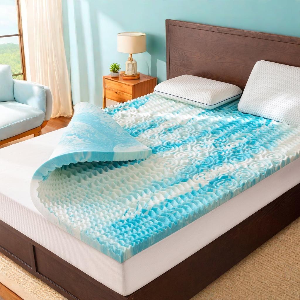 Alwyn Home 2 Inch Mattress Topper, 5-Zone Memory Foam Mattress Topper, Cooling Gel Mattress Topper, Topper For Pressure Relieve