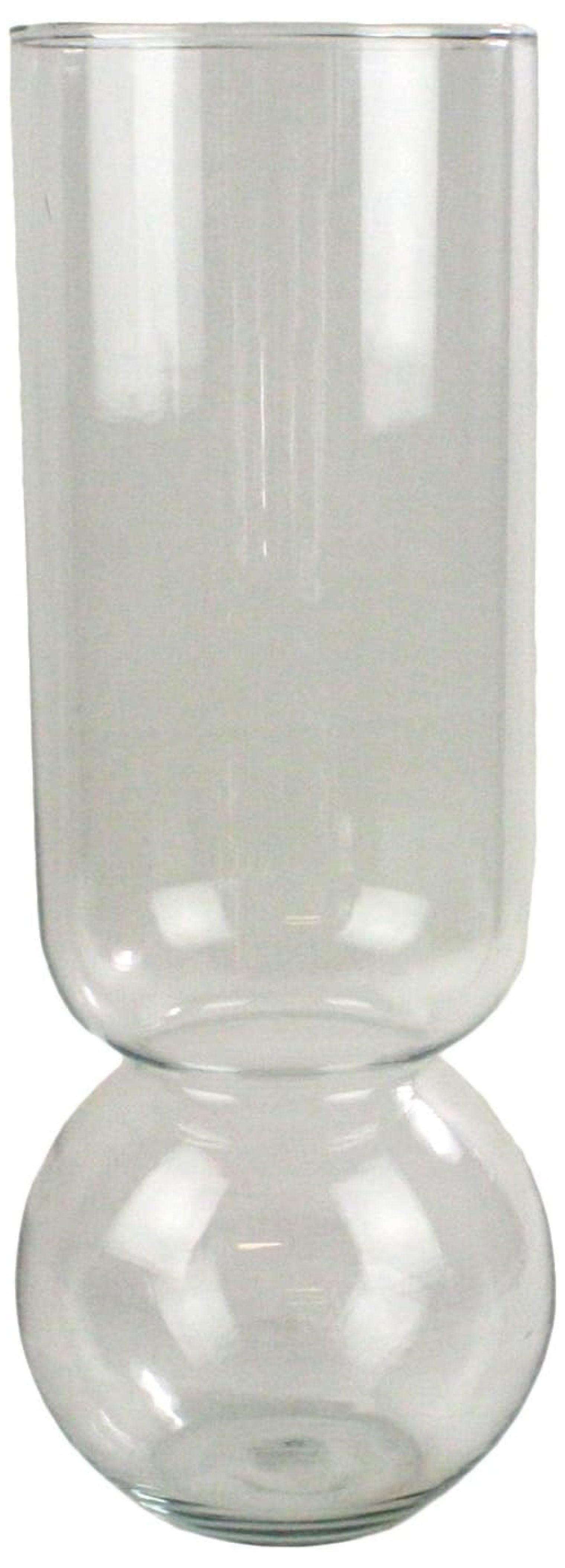 Extra Tall Clear Glass Bulb Vase, 15-Inch