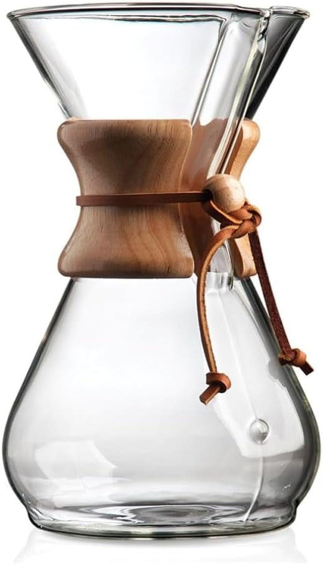 Chemex ® 8-Cup Glass Pour-Over Coffee Maker with Natural Wood Collar