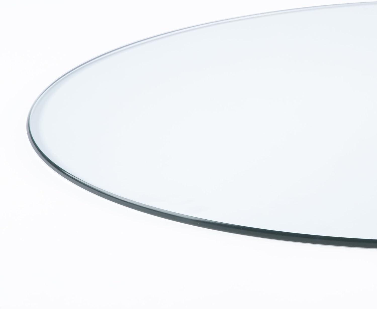 36" Round Clear Tempered Glass Table Top By Spancraft Glass