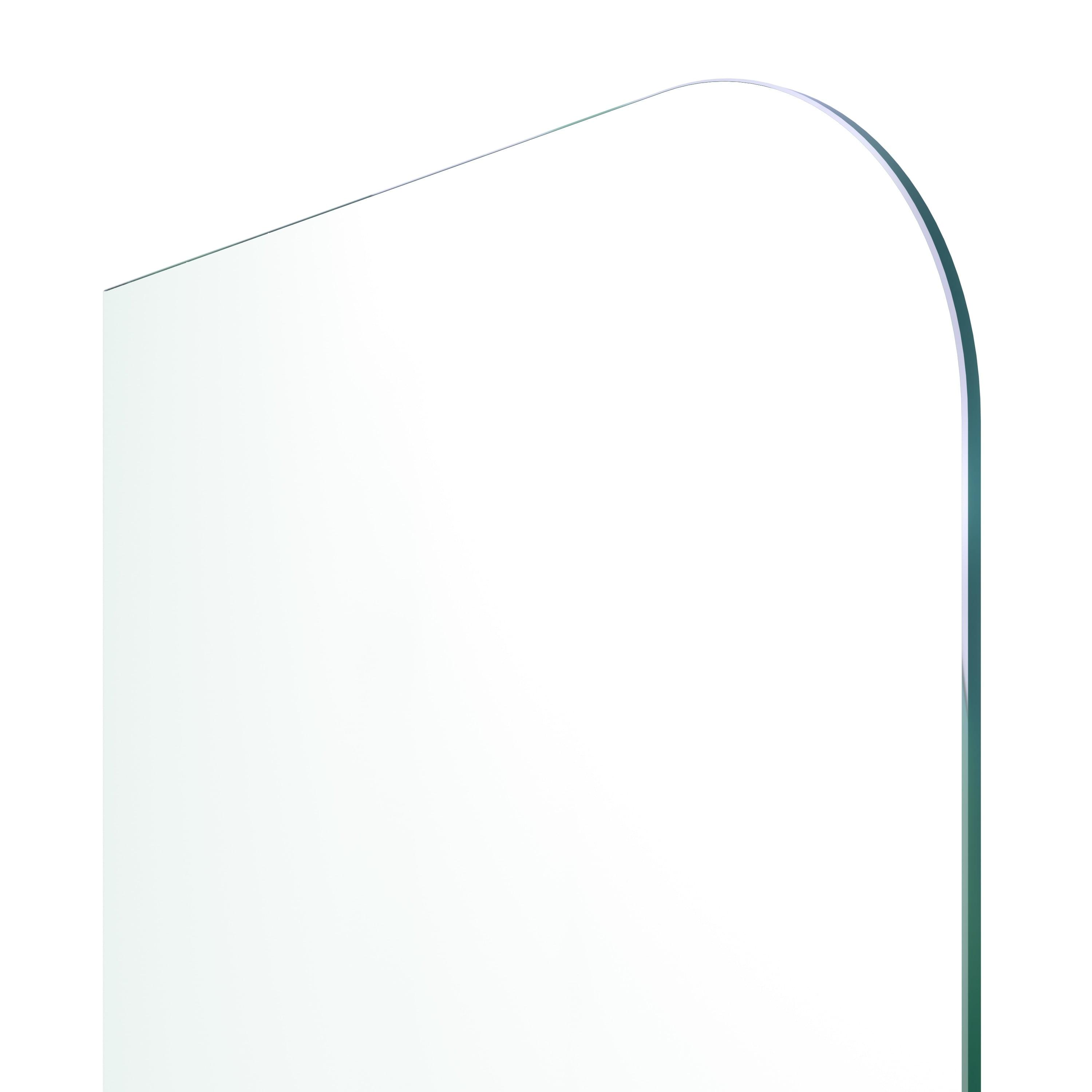 Solaris 34 in. x 58.25 in. Frameless Clear Fixed Radius Single Fixed Bath Panel