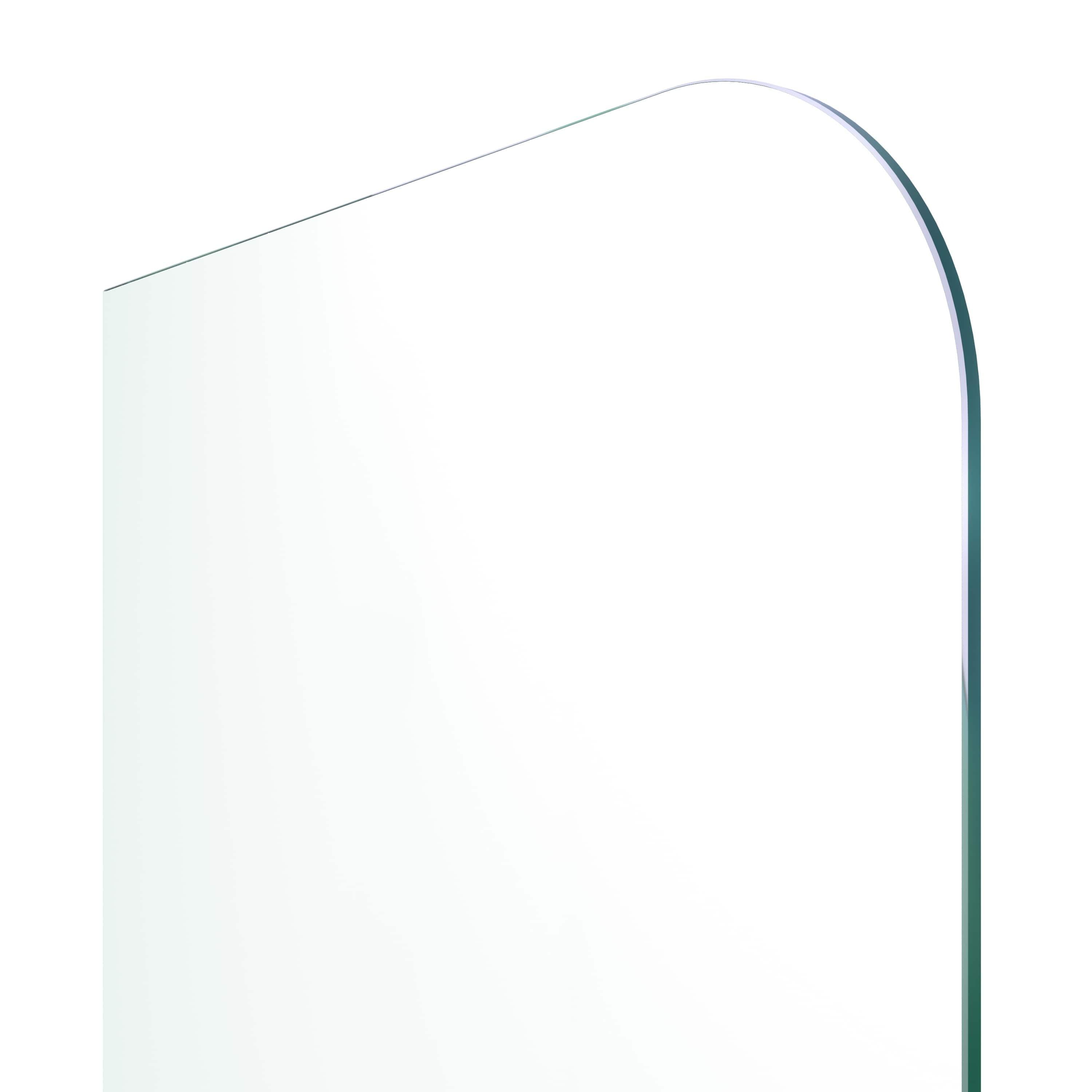 Solaris 34 in. x 58.25 in. Frameless Clear Fixed Radius Single Fixed Bath Panel
