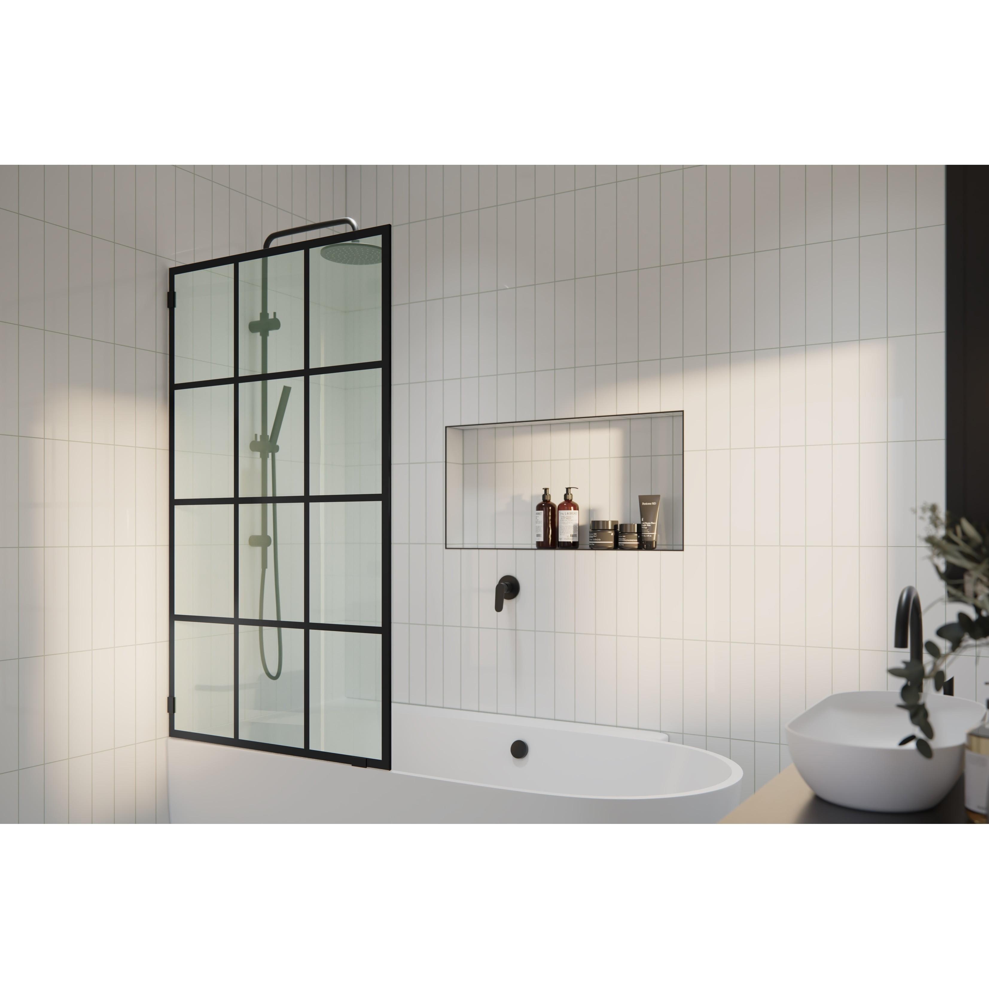 Esprit 34 in. x 58.25 in. French Monture Single Fixed Bath Panel