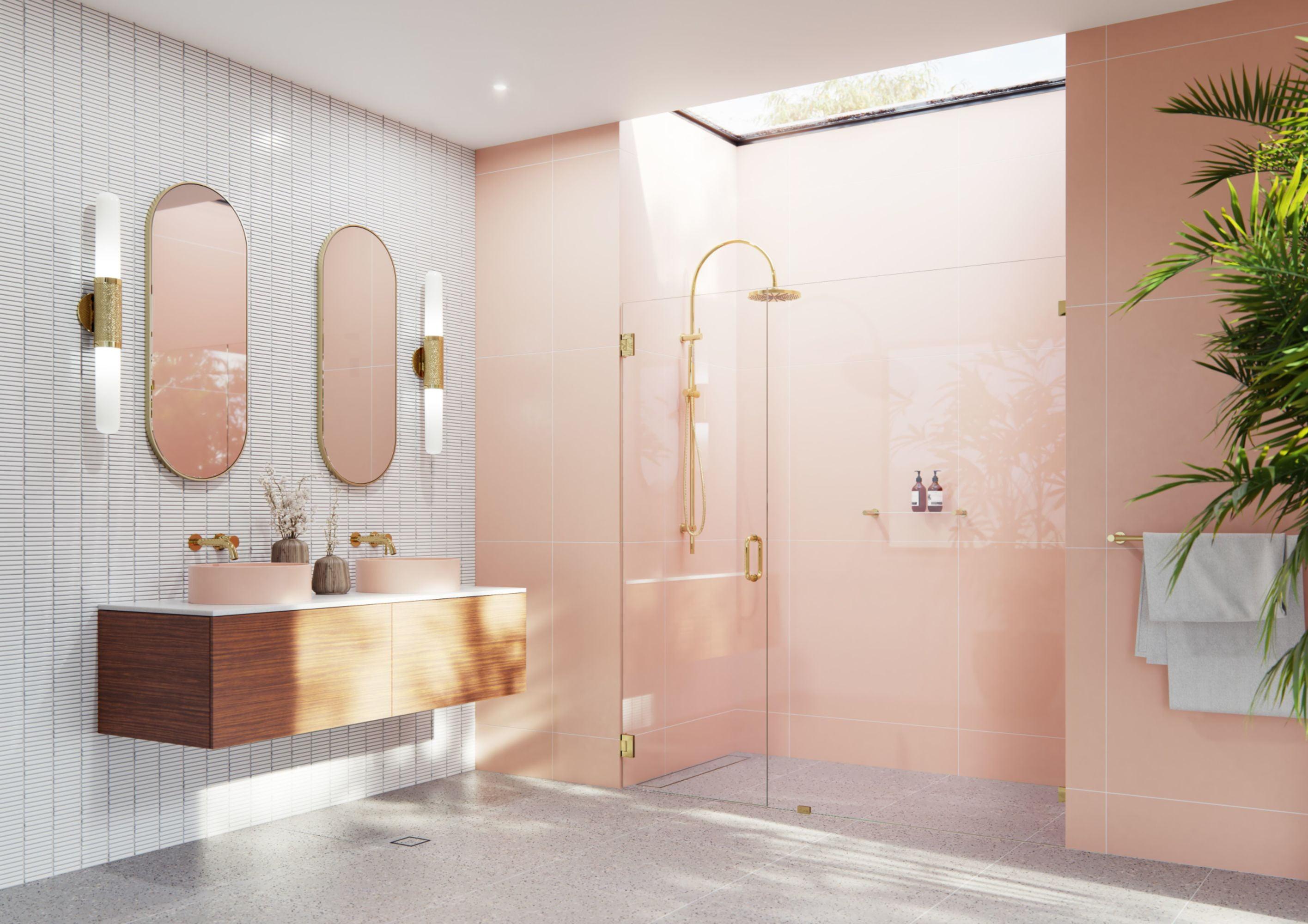 Glass Warehouse Illume 72.5 in. x 78 in. Fully Frameless Wall Hinge Shower Door GW-WH-72.5-PB