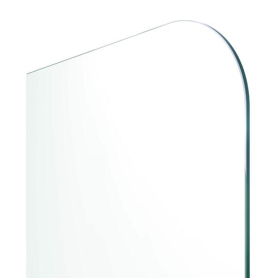 Solaris 30 in. x 58.25 in. Frameless Clear Fixed Radius Single Fixed Bath Panel