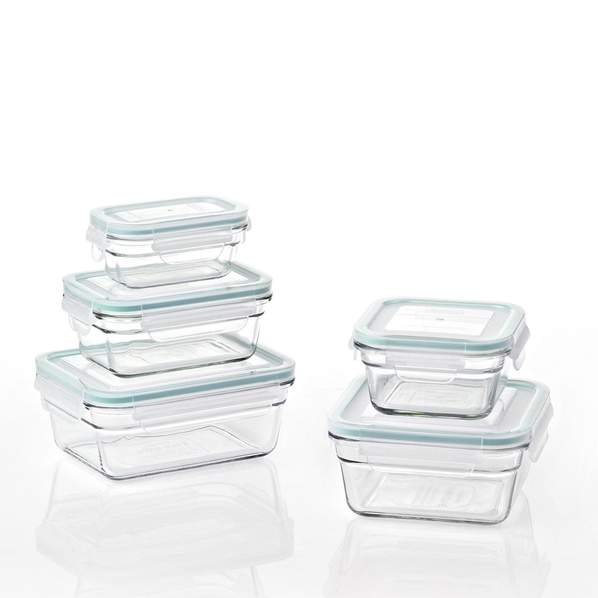 Glasslock Oven and Microwave Safe Glass Food Storage Containers 10 Piece Set