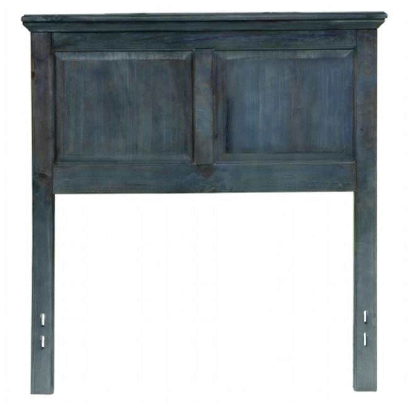 Twin Blue Solid Wood Cottage Style Headboard