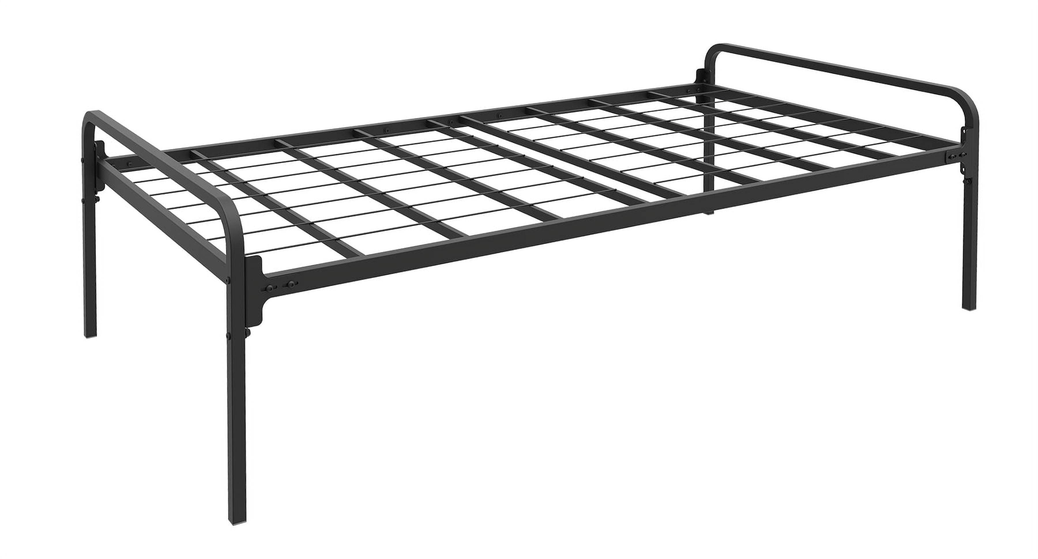 Black Twin Metal Platform Bed Frame with Drawer