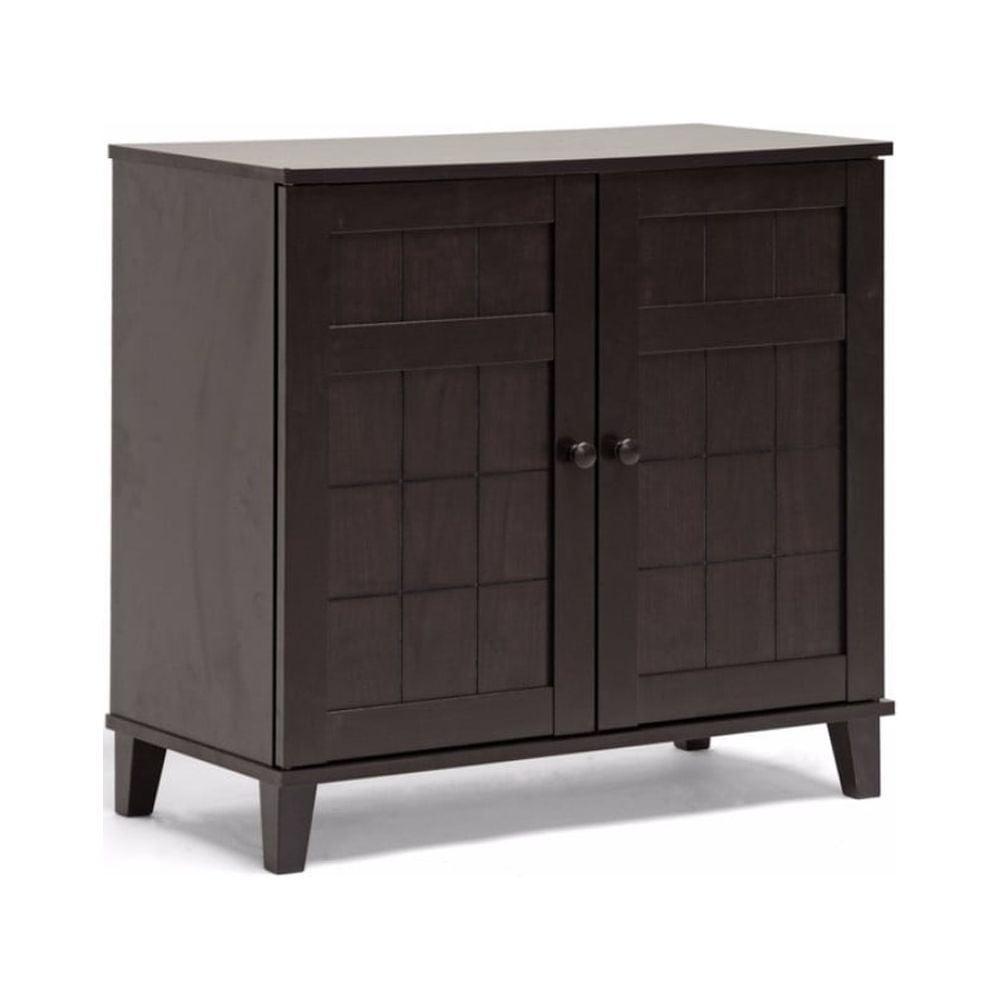 Glidden Dark Brown Wood and MDF Modern Shoe Cabinet