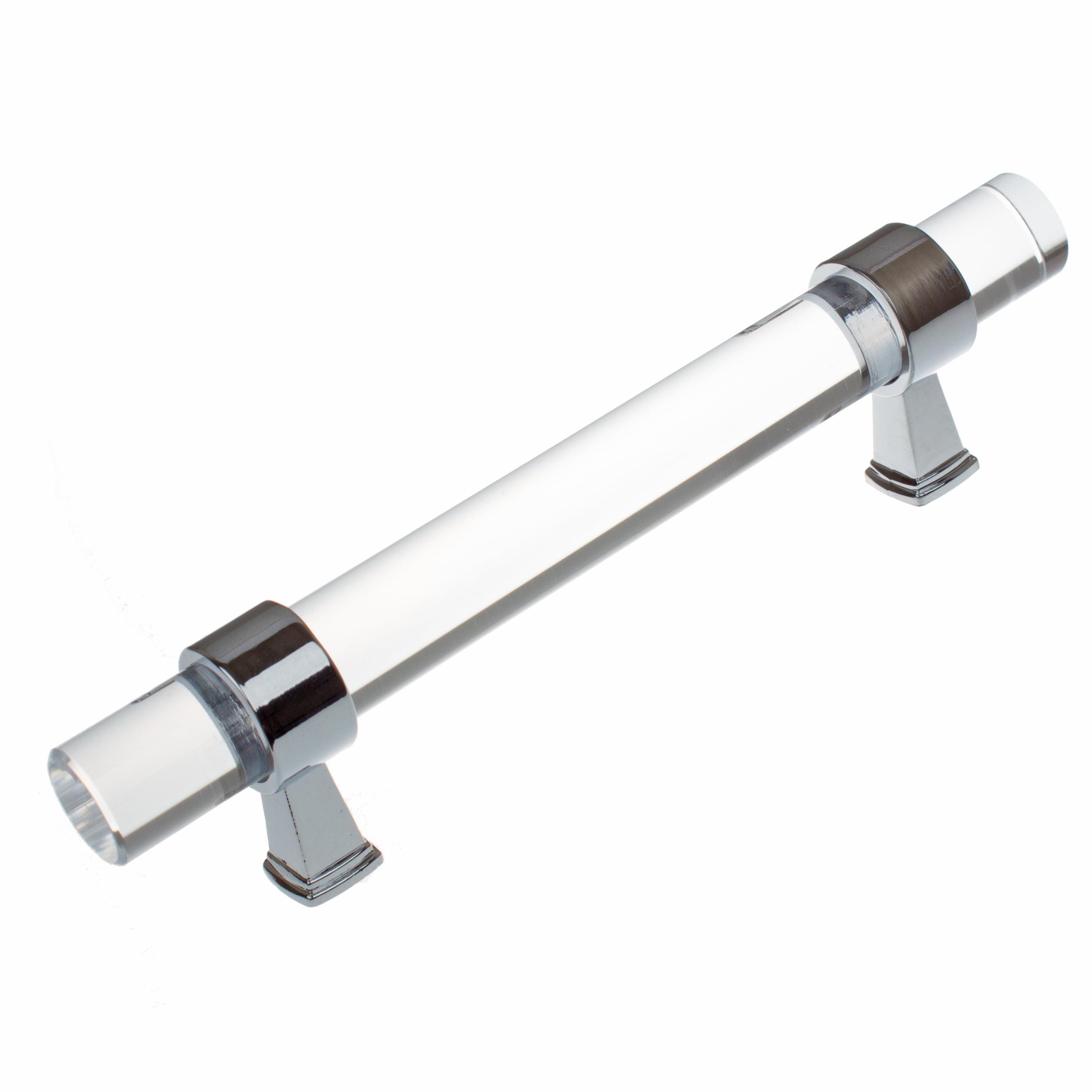 3.75'' Clear Acrylic and Polished Chrome Bar Pull