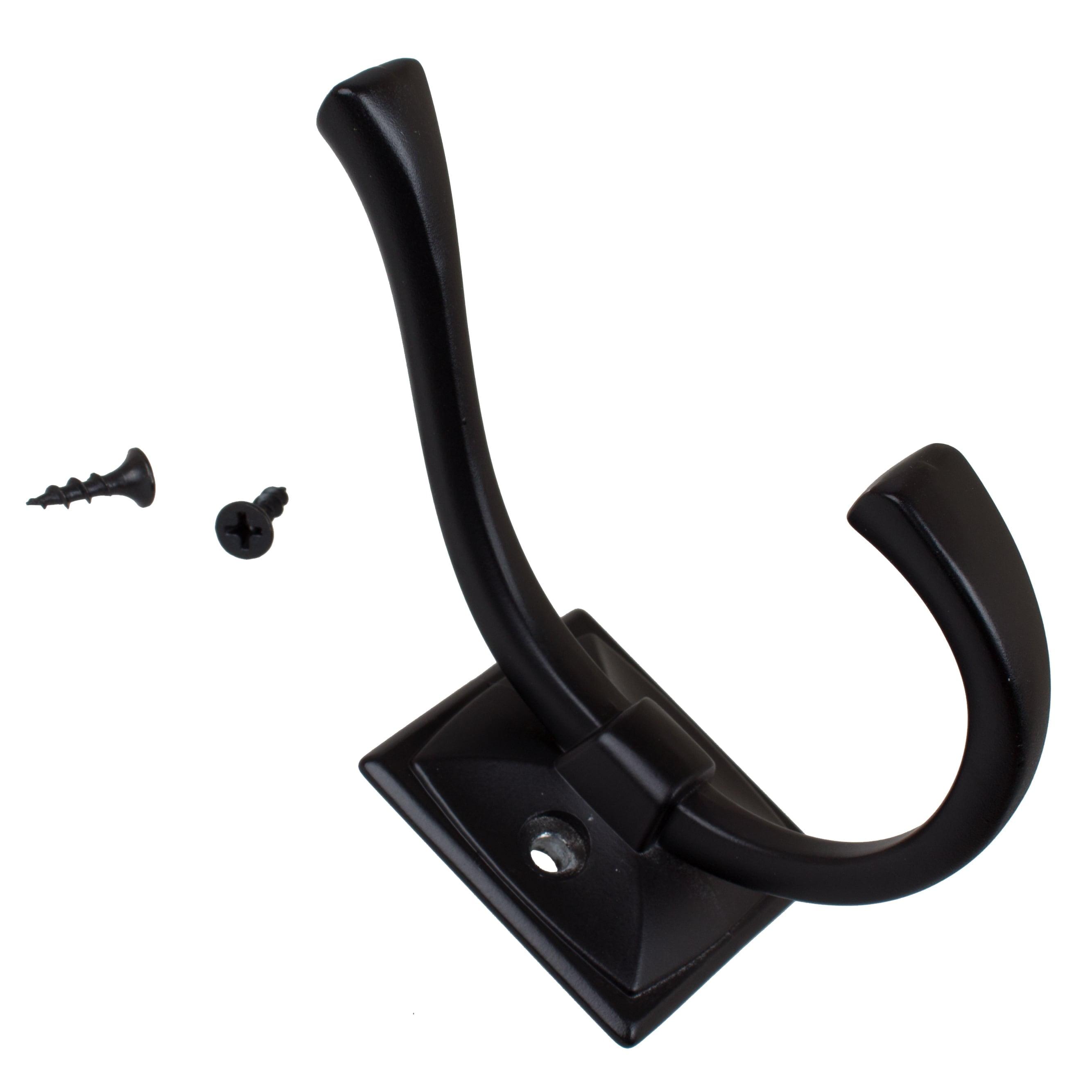 Flared Decorative Double-Prong Wall Hook