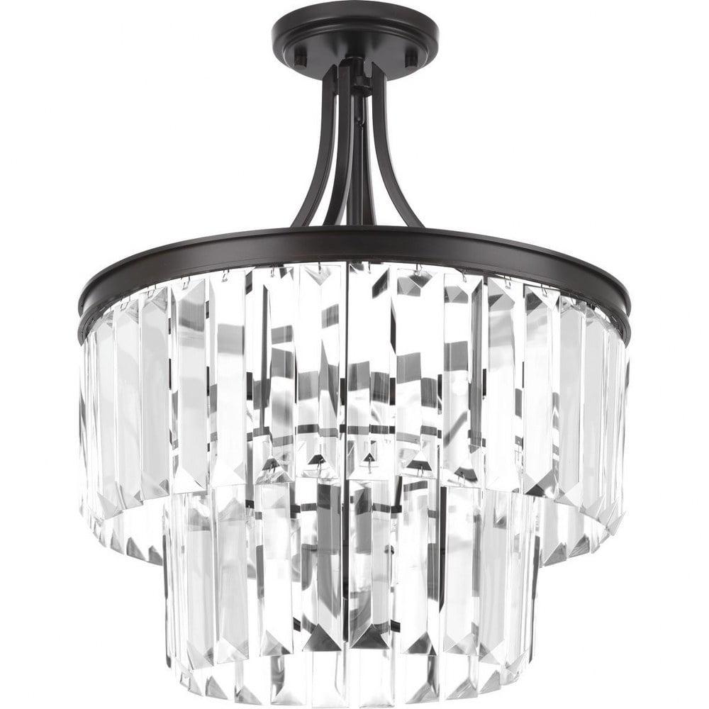 Progress Lighting - Three Light Semi-Flush Convertible - Close-to-Ceiling -