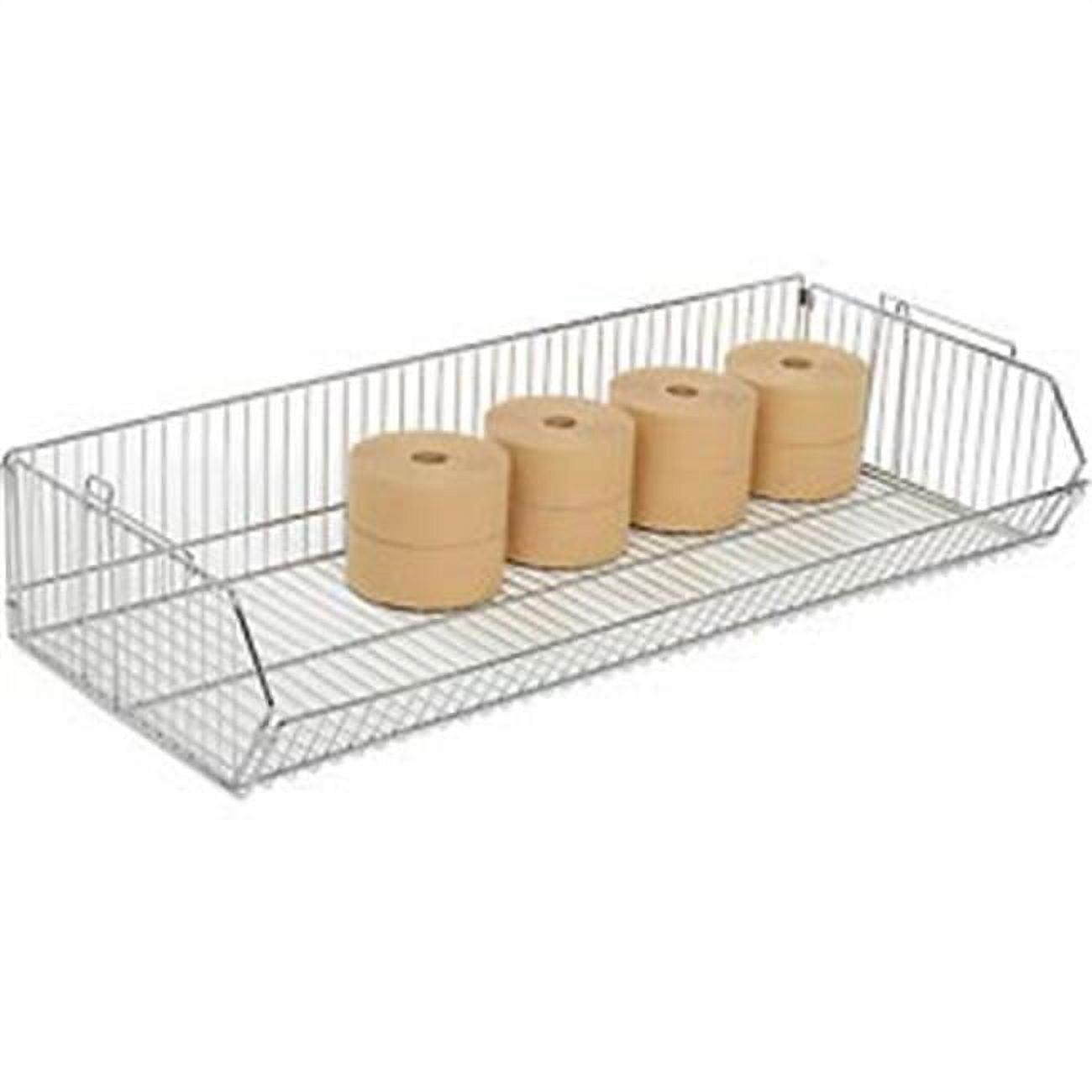 Chrome 48" Stackable Wire Storage Bin