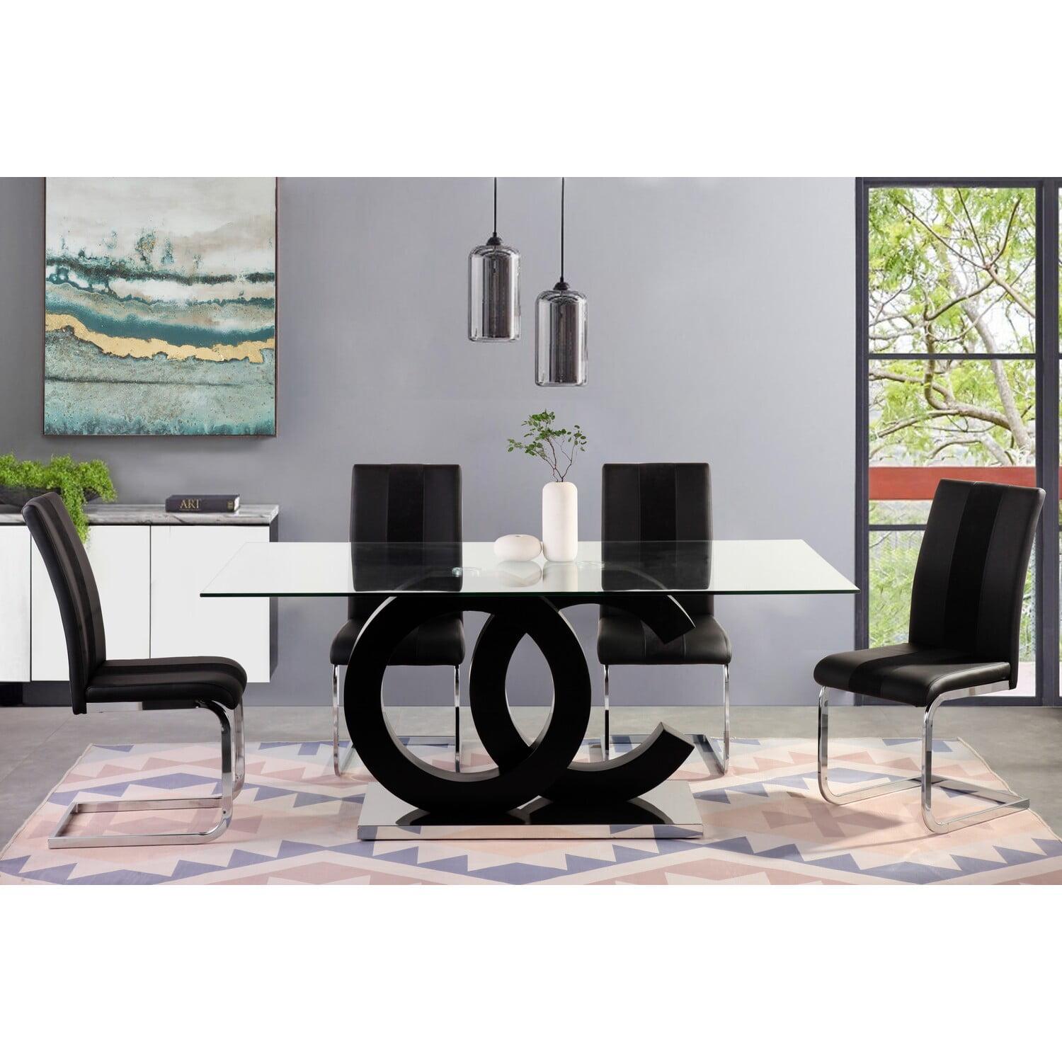 Global Furniture USA Glass Top Dining Table