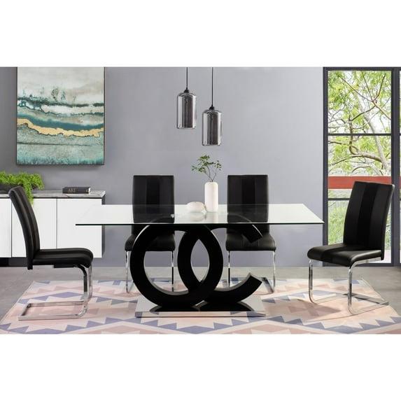 Global Furniture USA Glass Top Dining Table