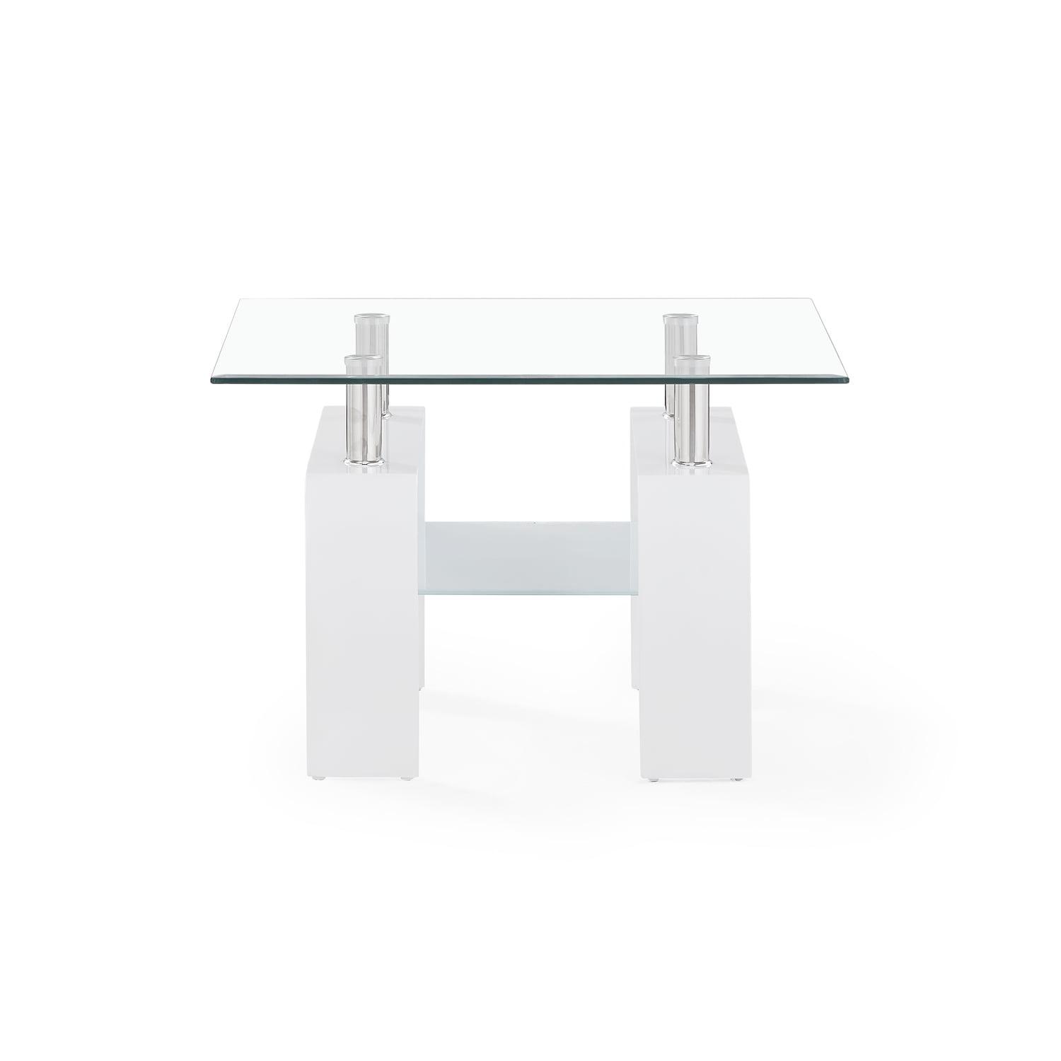 Fusaro Glass Top End Table