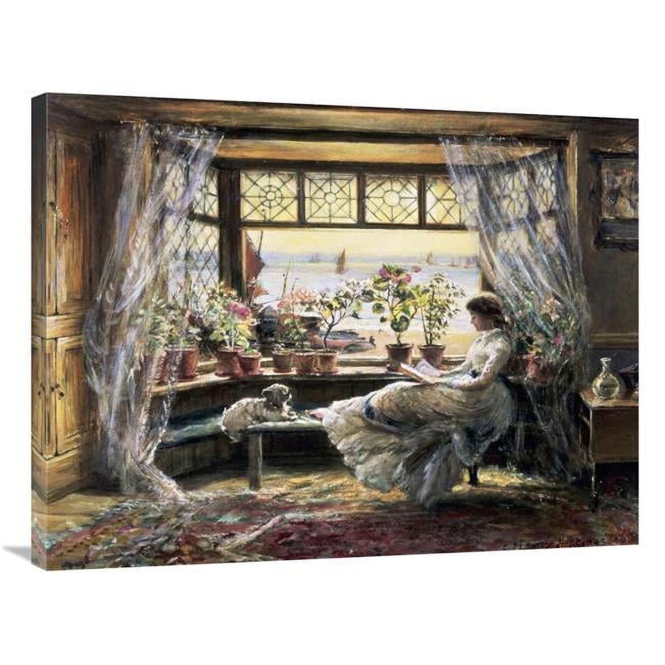 Global Gallery  Reading by the Window - Hastings Art Print - Charles James Lewis