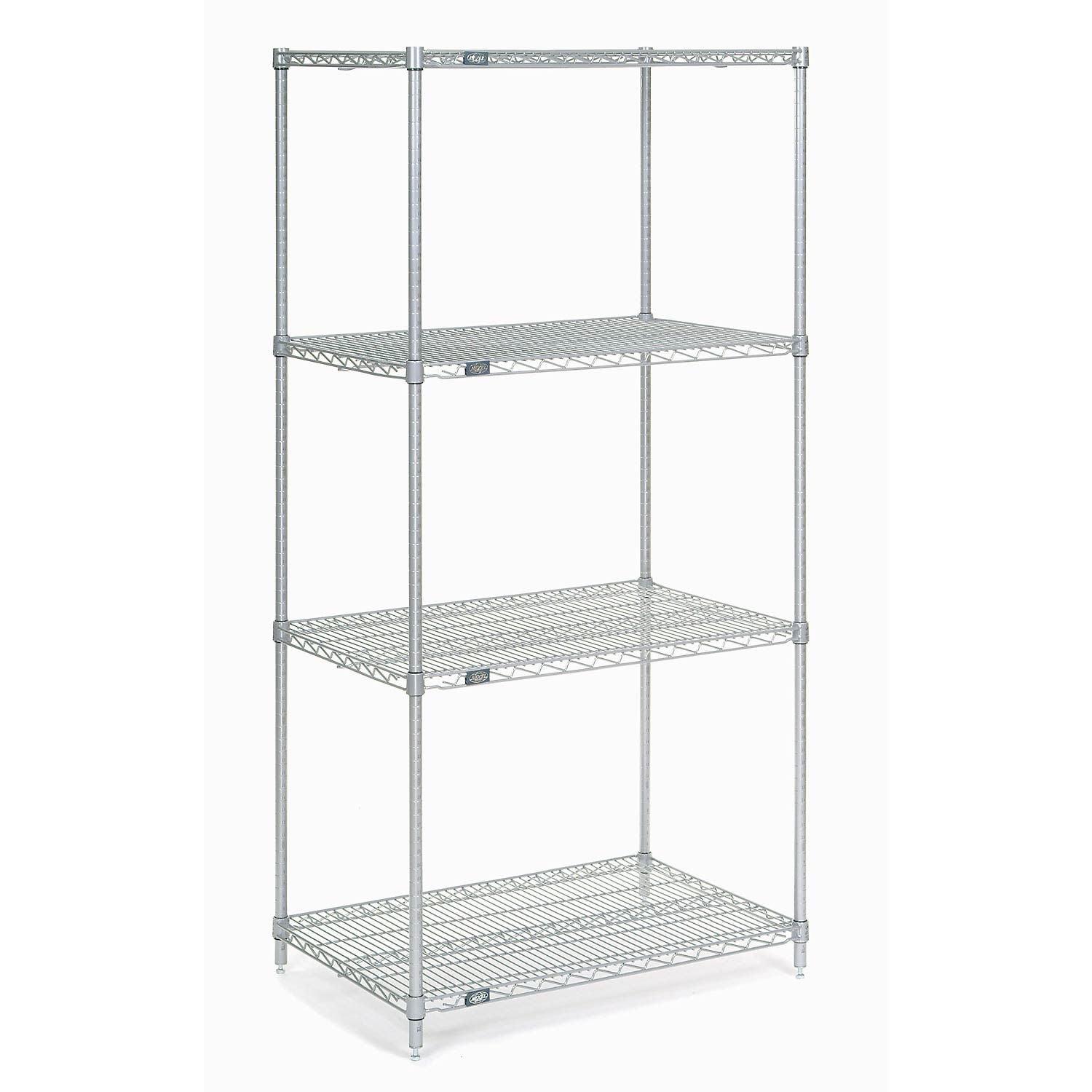 Nexel Chrome Wire Shelving, 24 x 18 x 74 in.