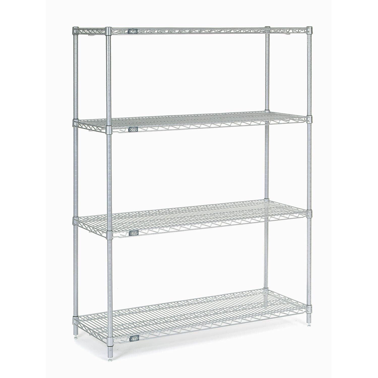 Chrome Wire 4-Shelf Adjustable Kitchen Storage Unit