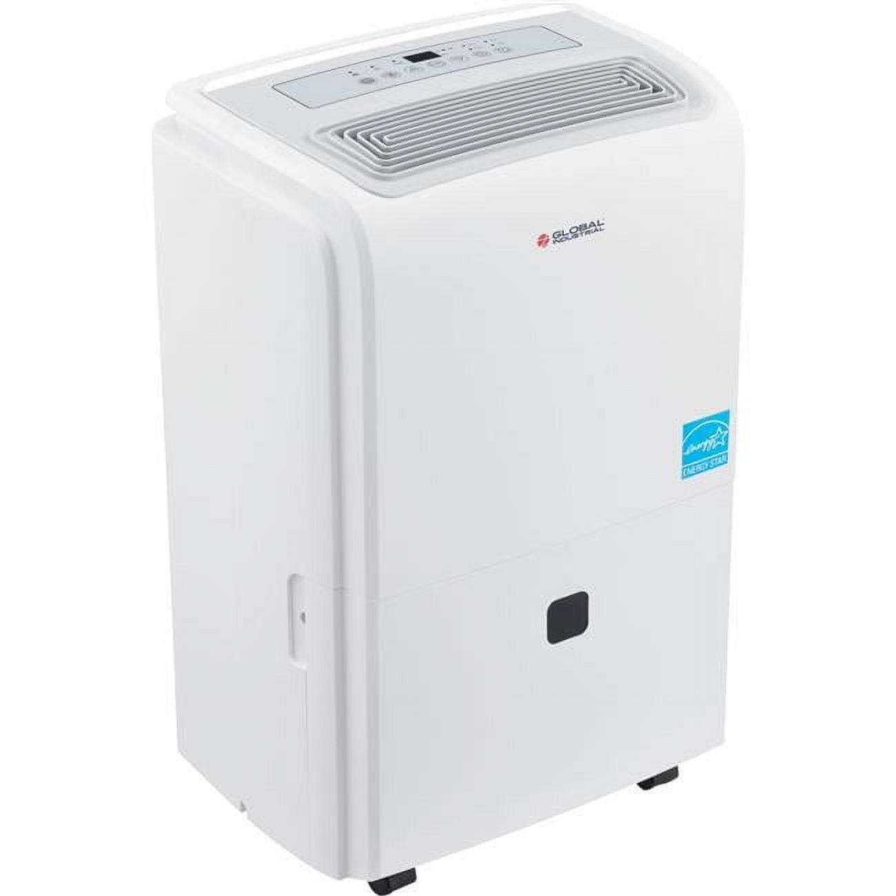 White Portable Dehumidifier with Pump and Wi-Fi, Energy Star 50 Pint