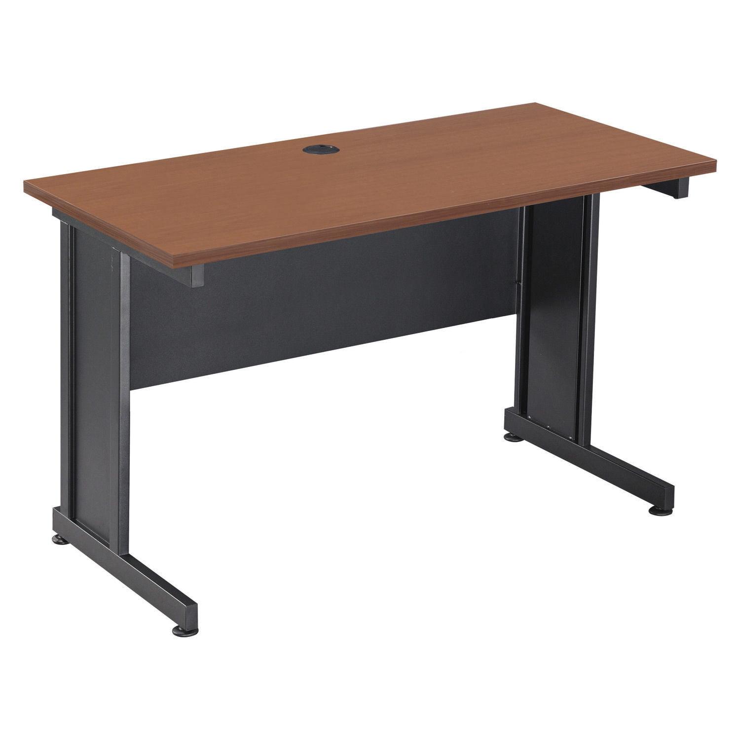 48" Cherry Laminate Top Black Steel Frame Desk