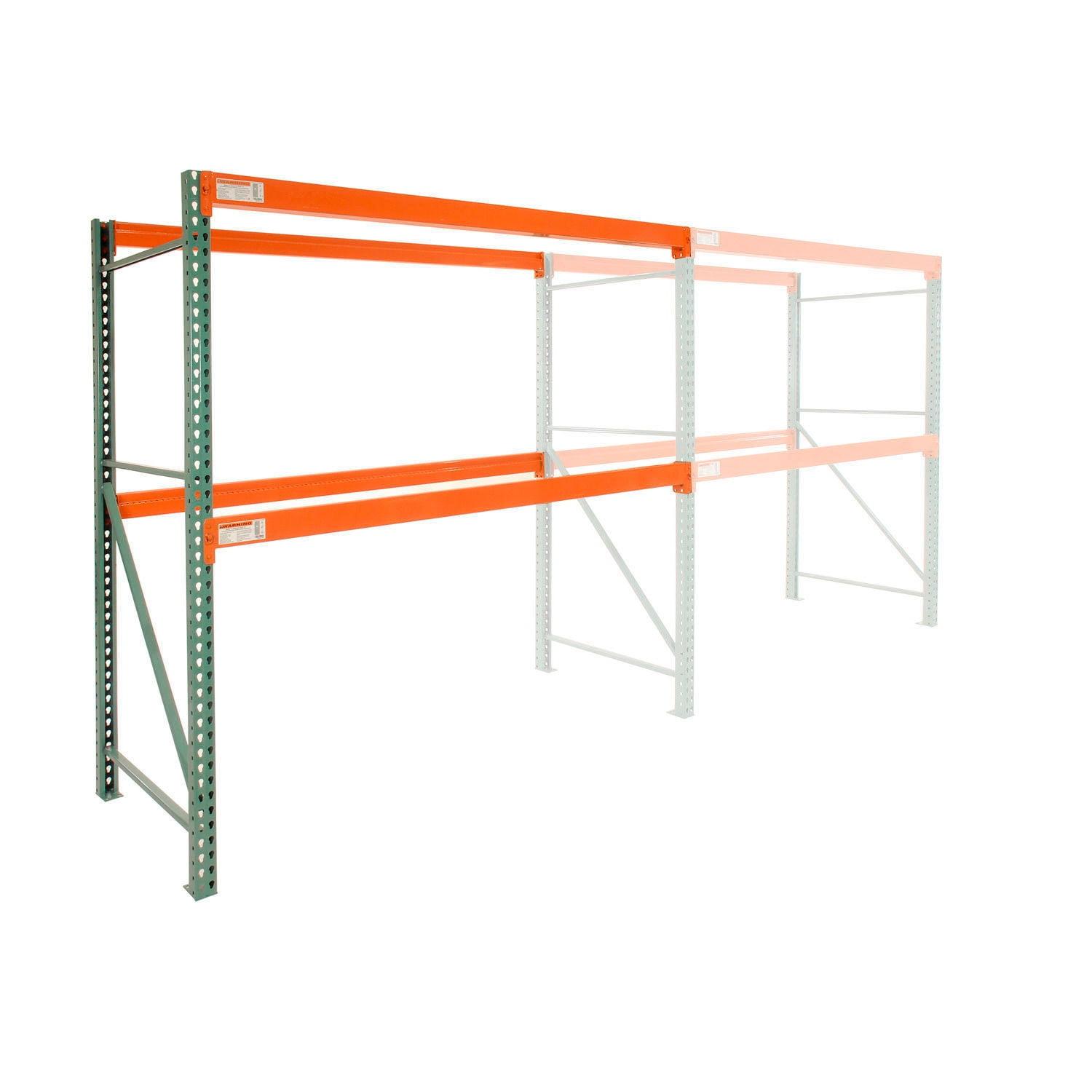 Heavy Duty Green and Orange Steel Teardrop Pallet Rack