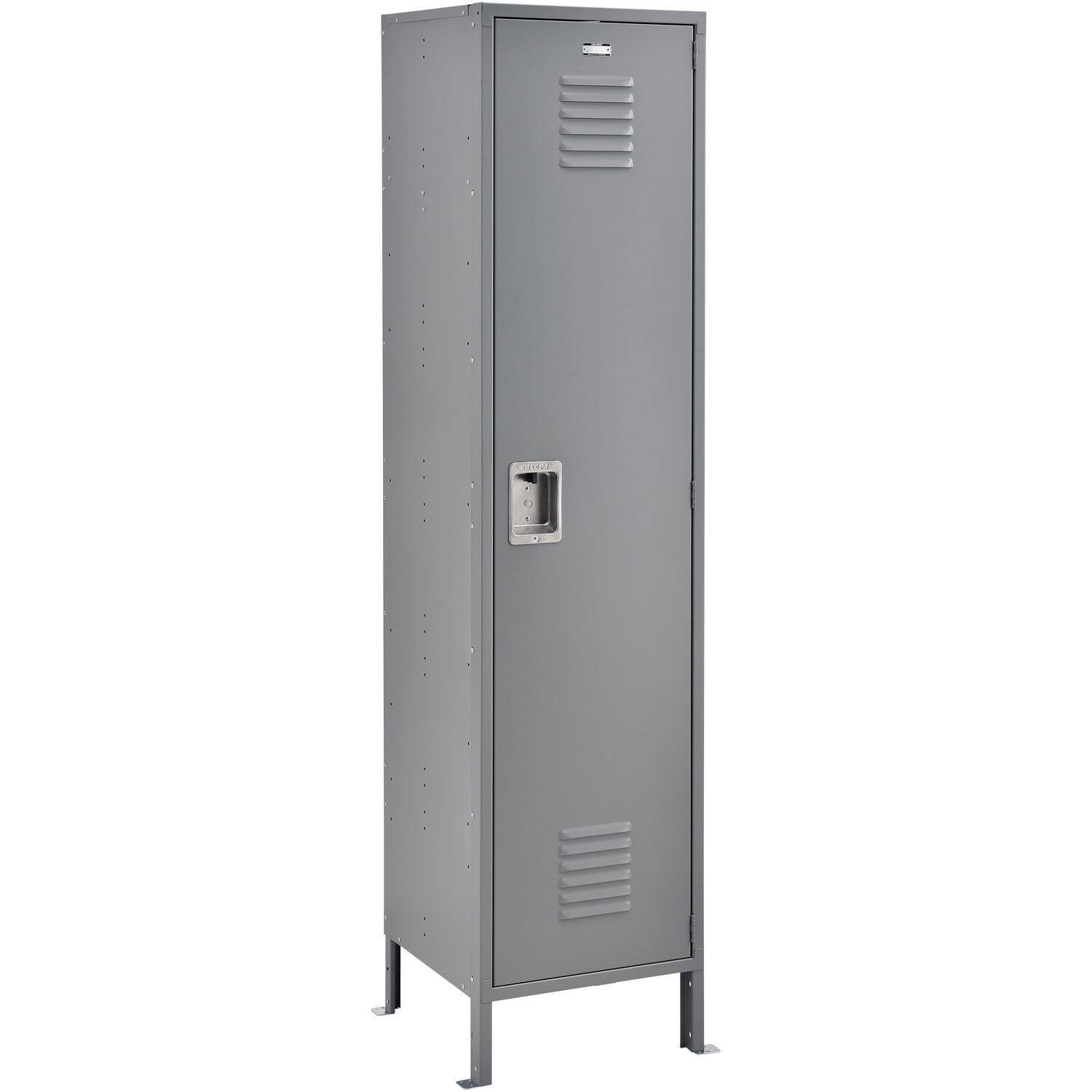 Gray 72" Steel Single Door Lockable Locker