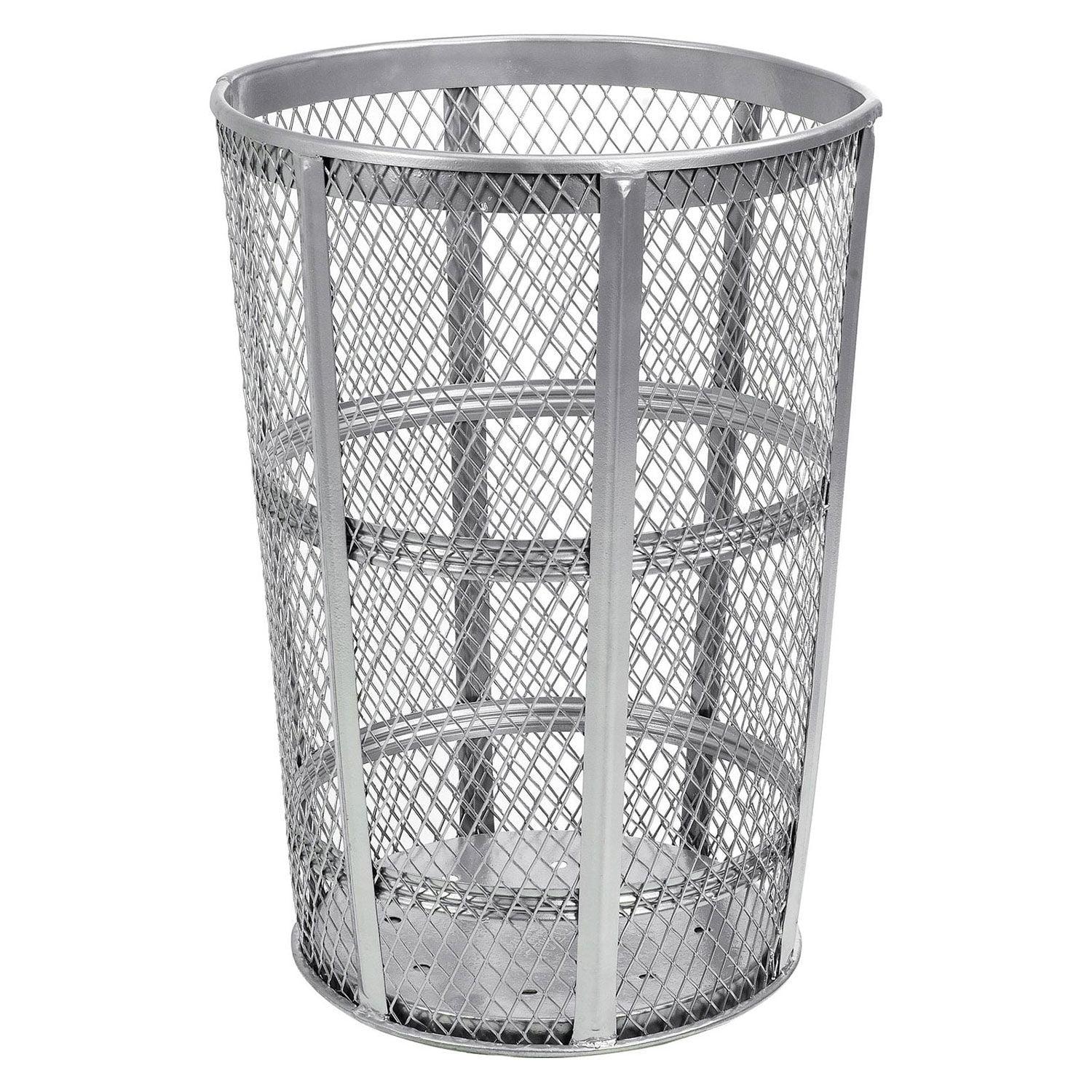 48 Gallon Outdoor Metal Trash Container, Galvanized