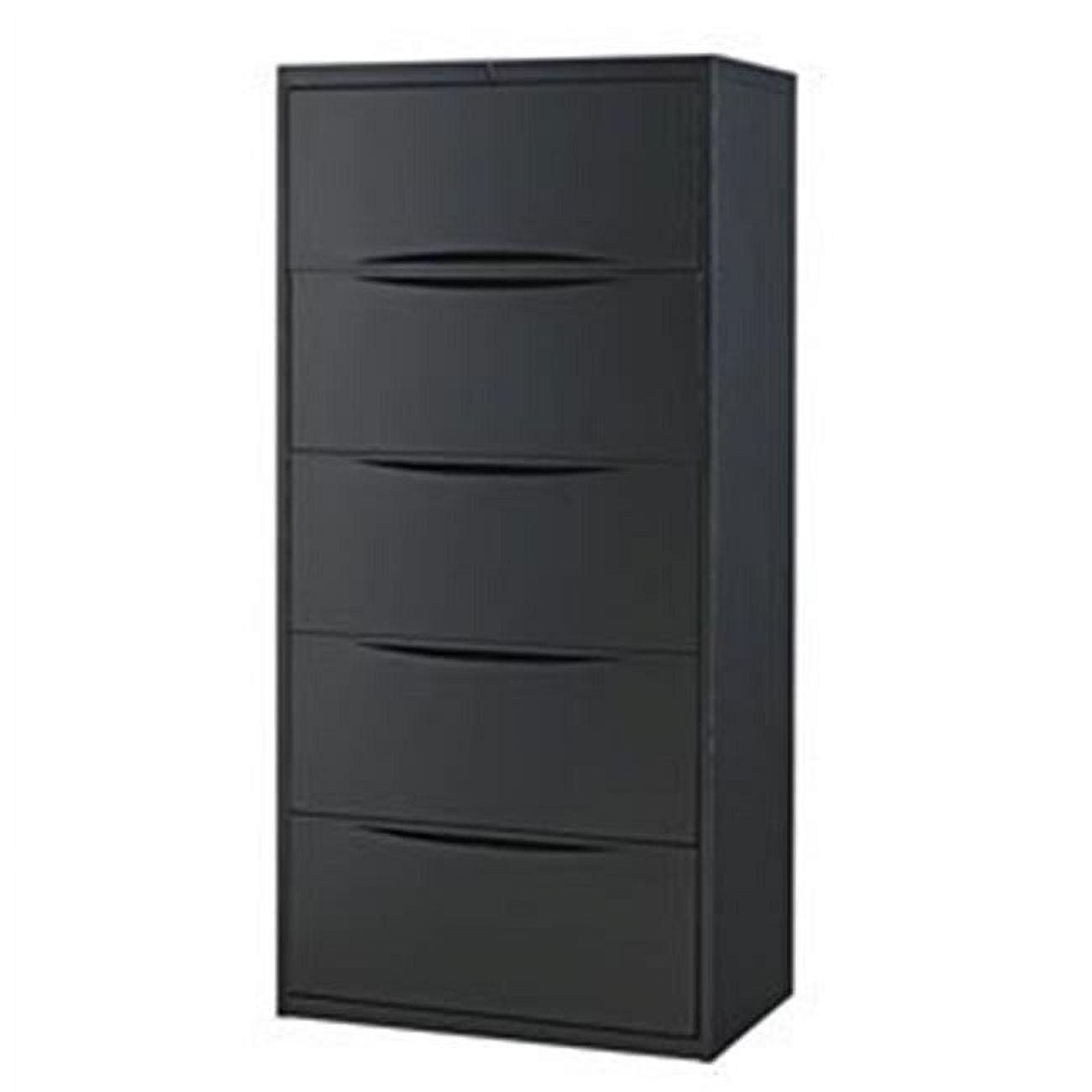 Premium Black Steel 30'' Lateral Legal Size 5-Drawer File Cabinet