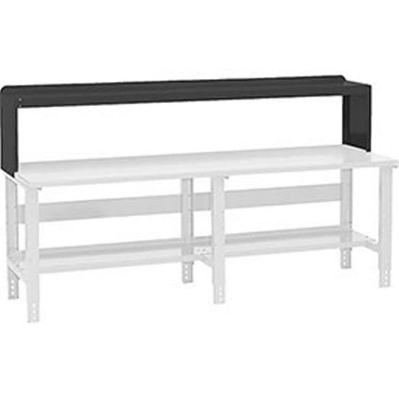 Black Steel Standard Workbench Riser with Backstop