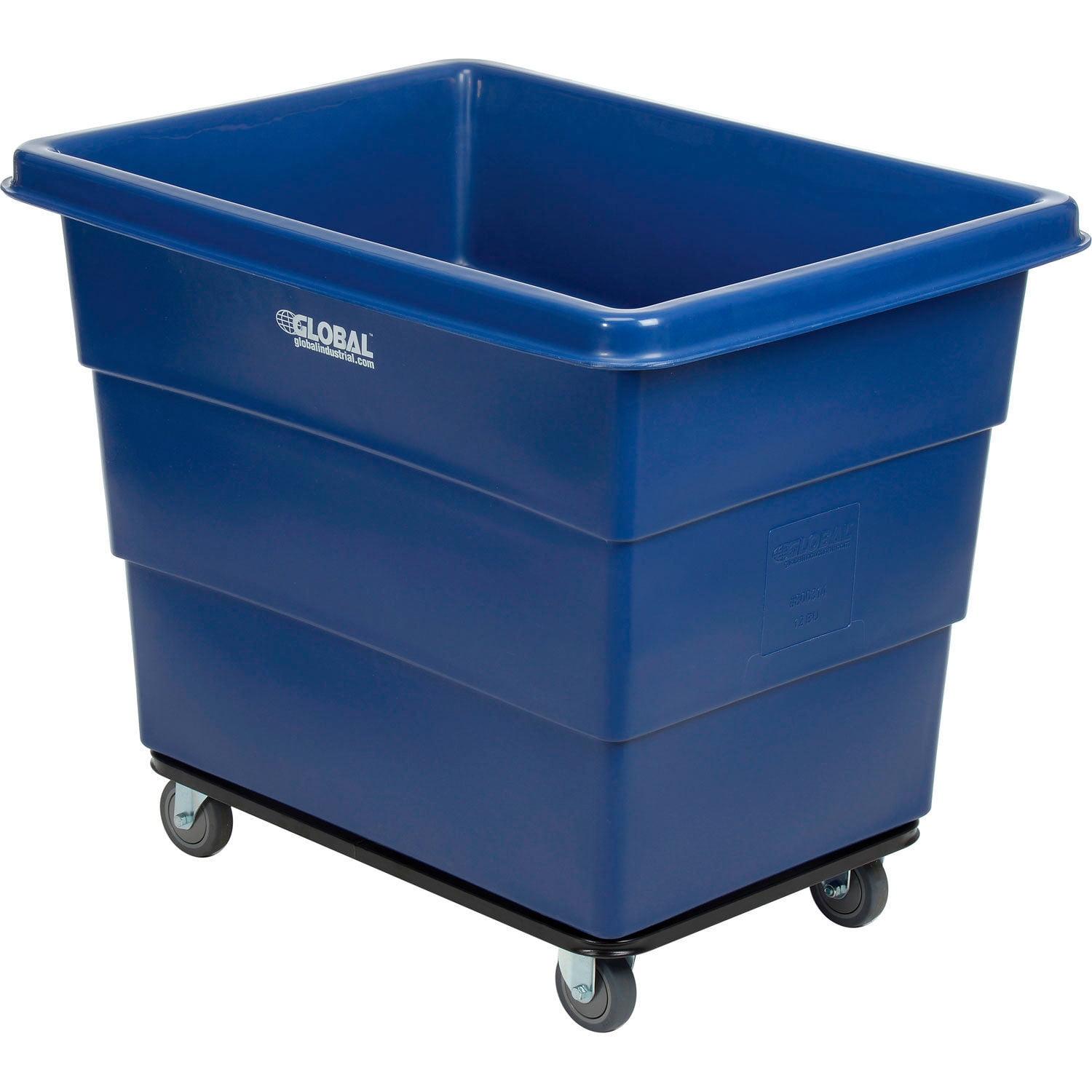 Camión de Caja de Plástico de 12 Bushel HDPE con Base de Acero, Azul, 38-2/5" de Largo x 28-9/10" de Ancho x 33" de Alto