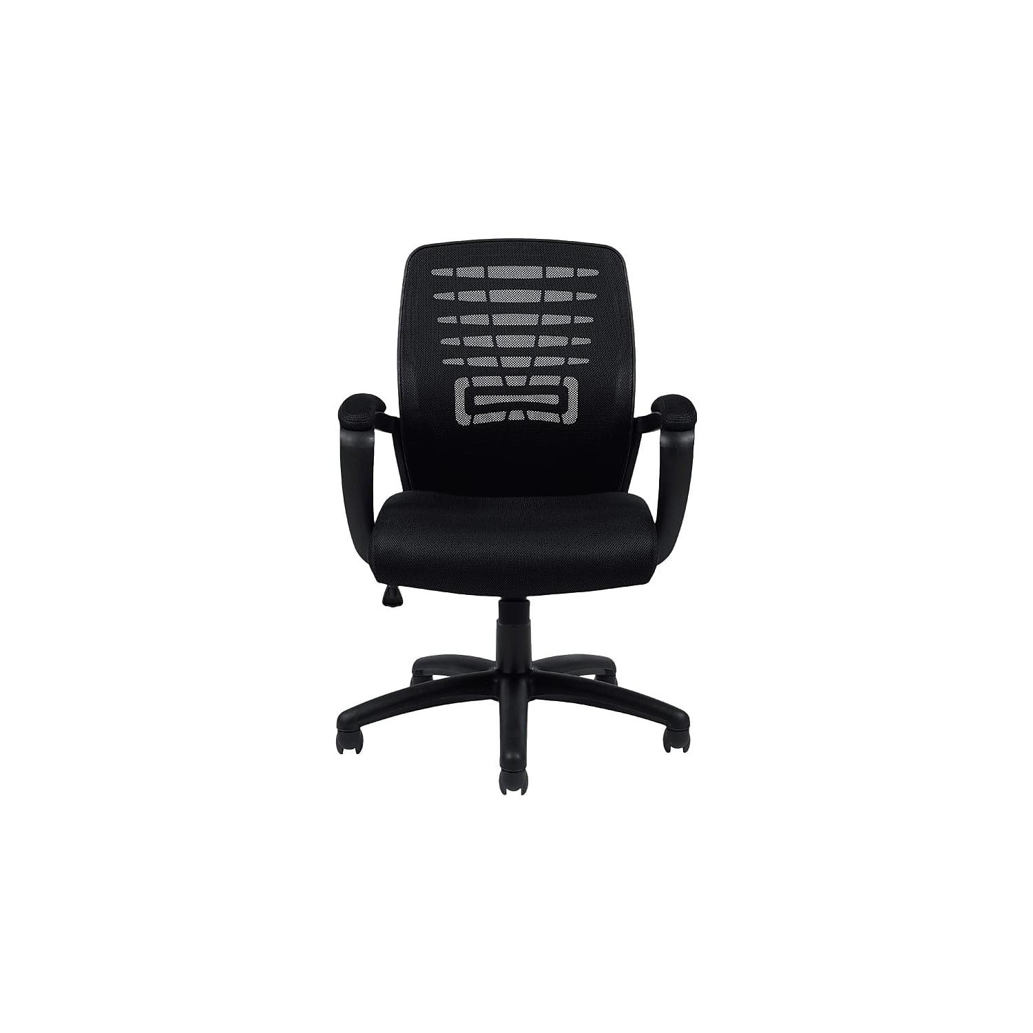 Executive Black Mesh Manager Chair with Adjustable Tilt and Swivel