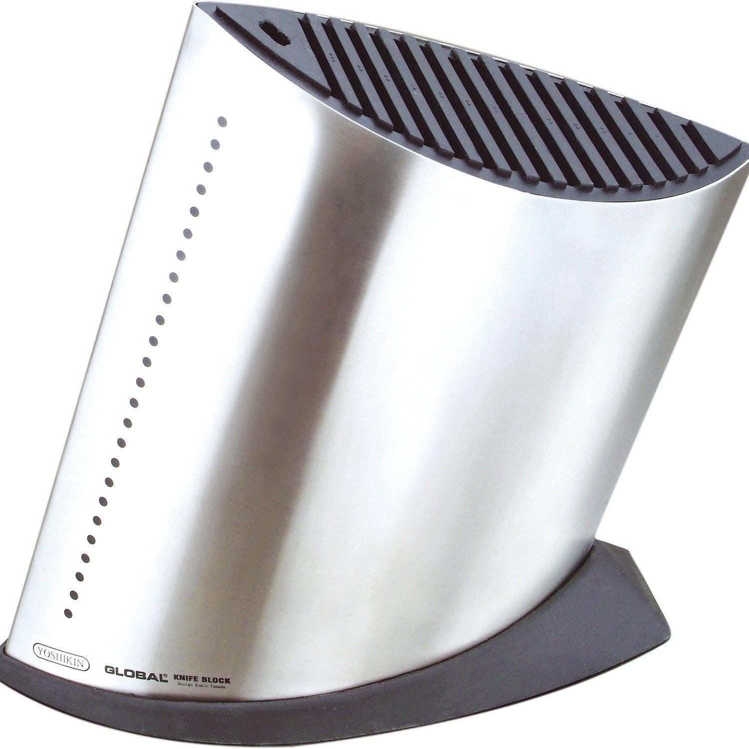 Stainless Steel 14-Slot Contemporary Knife Block