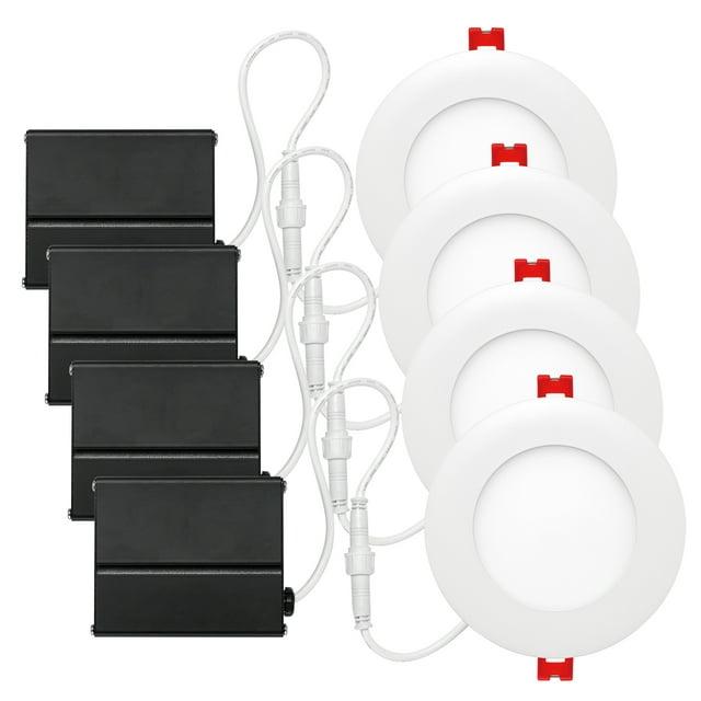 Slimline 4'' Dimmable Air-Tight IC Rated Recessed Lighting Kit